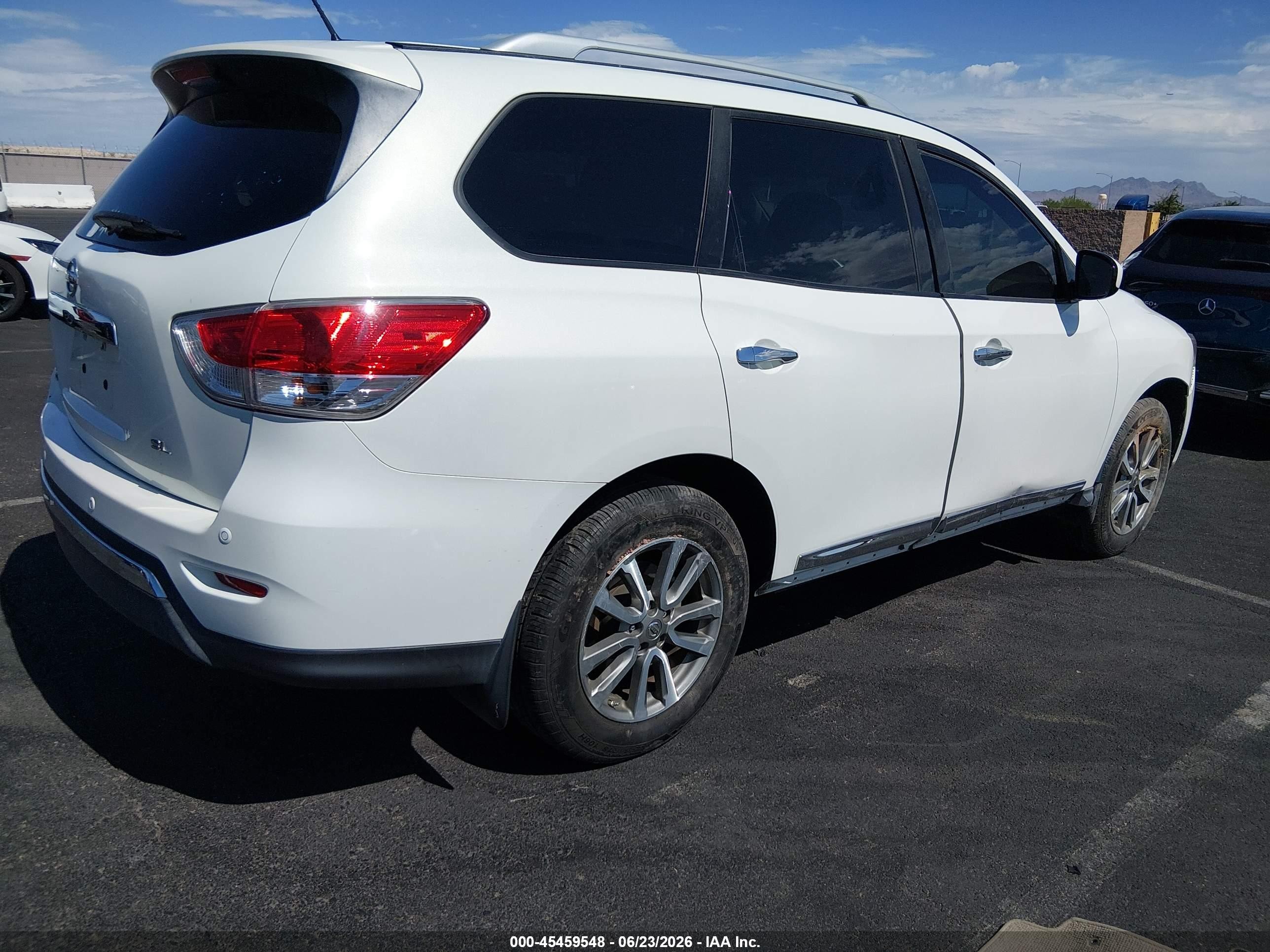 2013 Nissan Pathfinder Sl White vin: 5N1AR2MN3DC613810