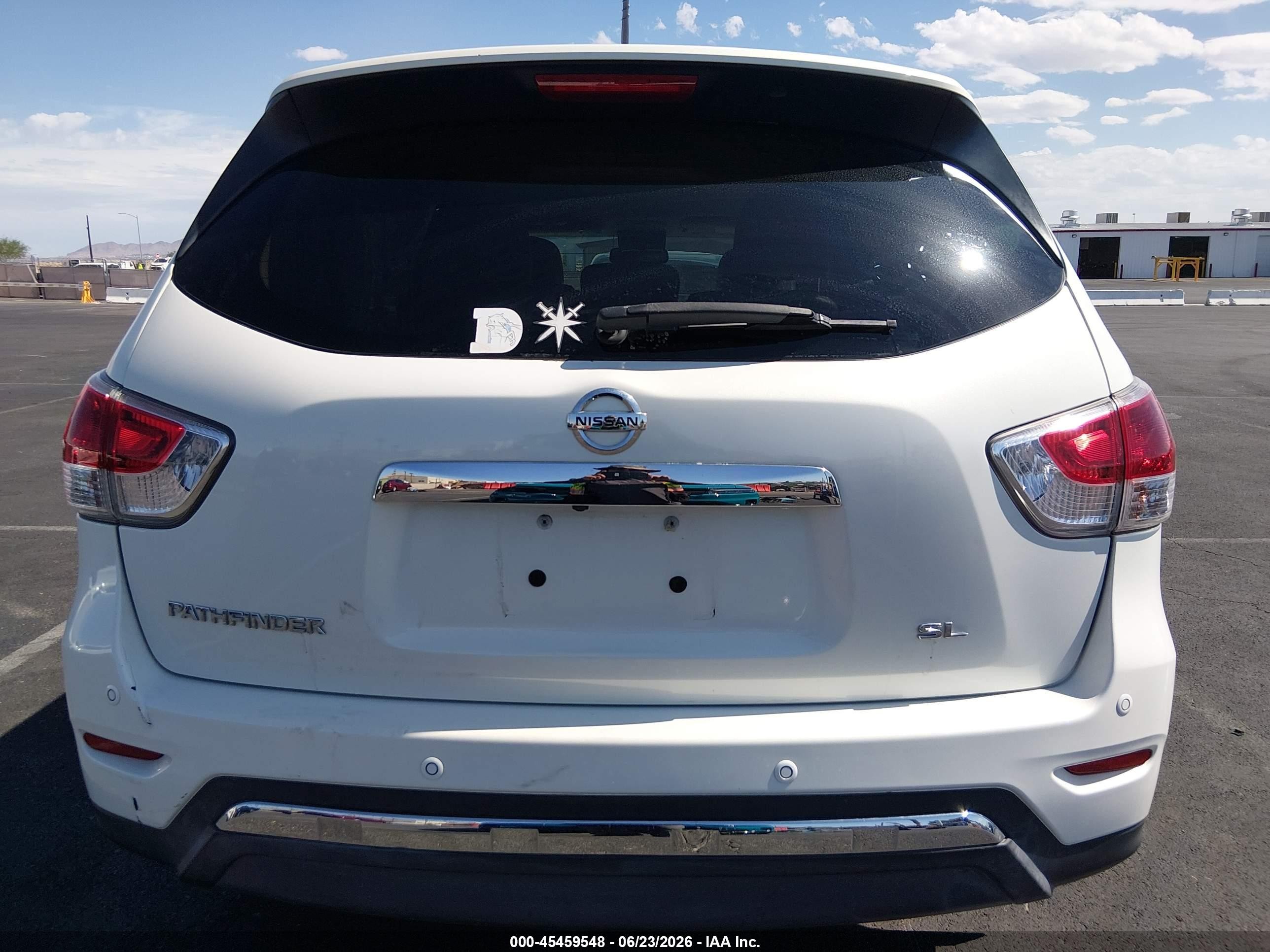 2013 Nissan Pathfinder Sl White vin: 5N1AR2MN3DC613810