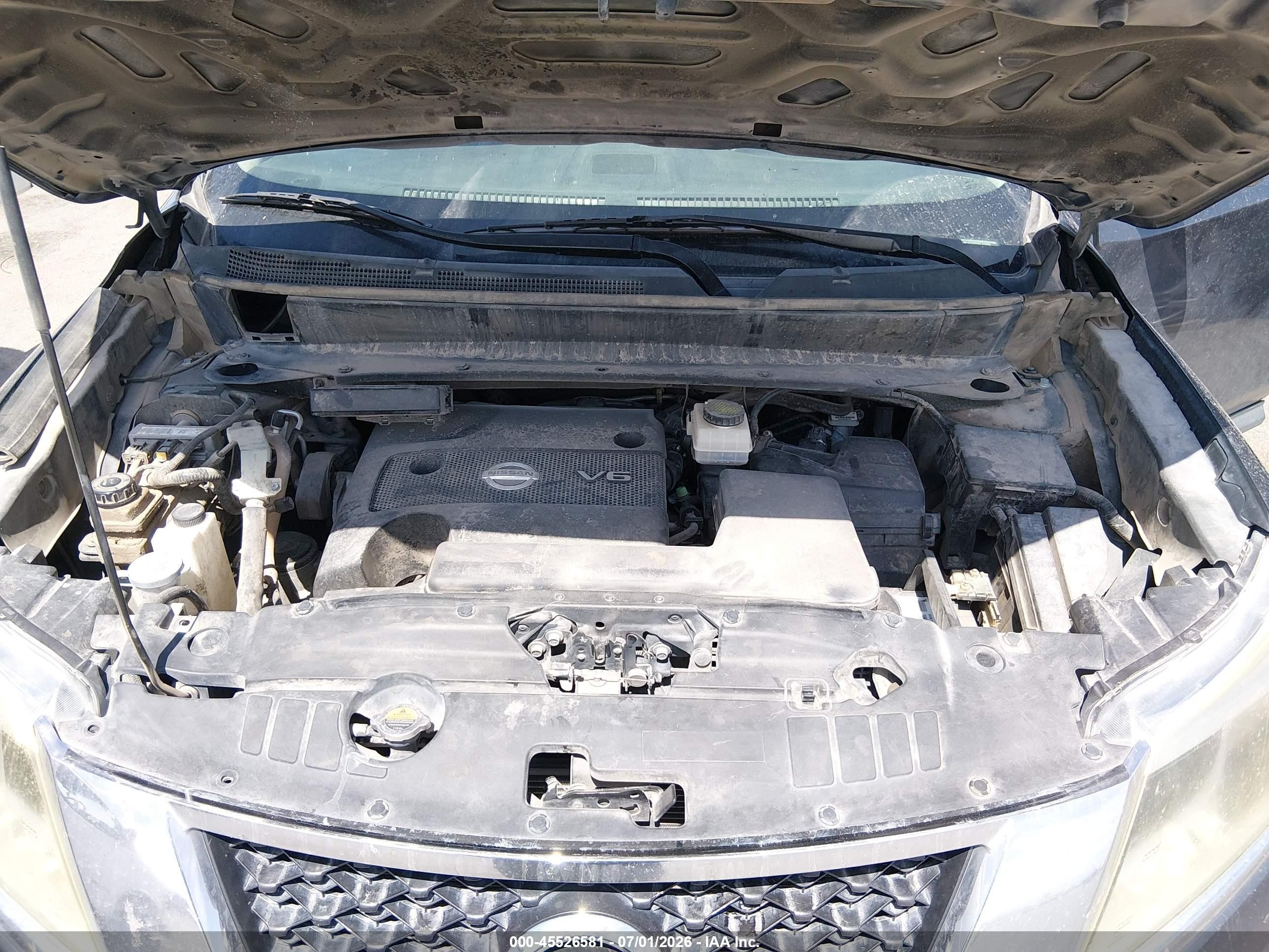 2013 Nissan Pathfinder Sv Gray vin: 5N1AR2MN3DC645365