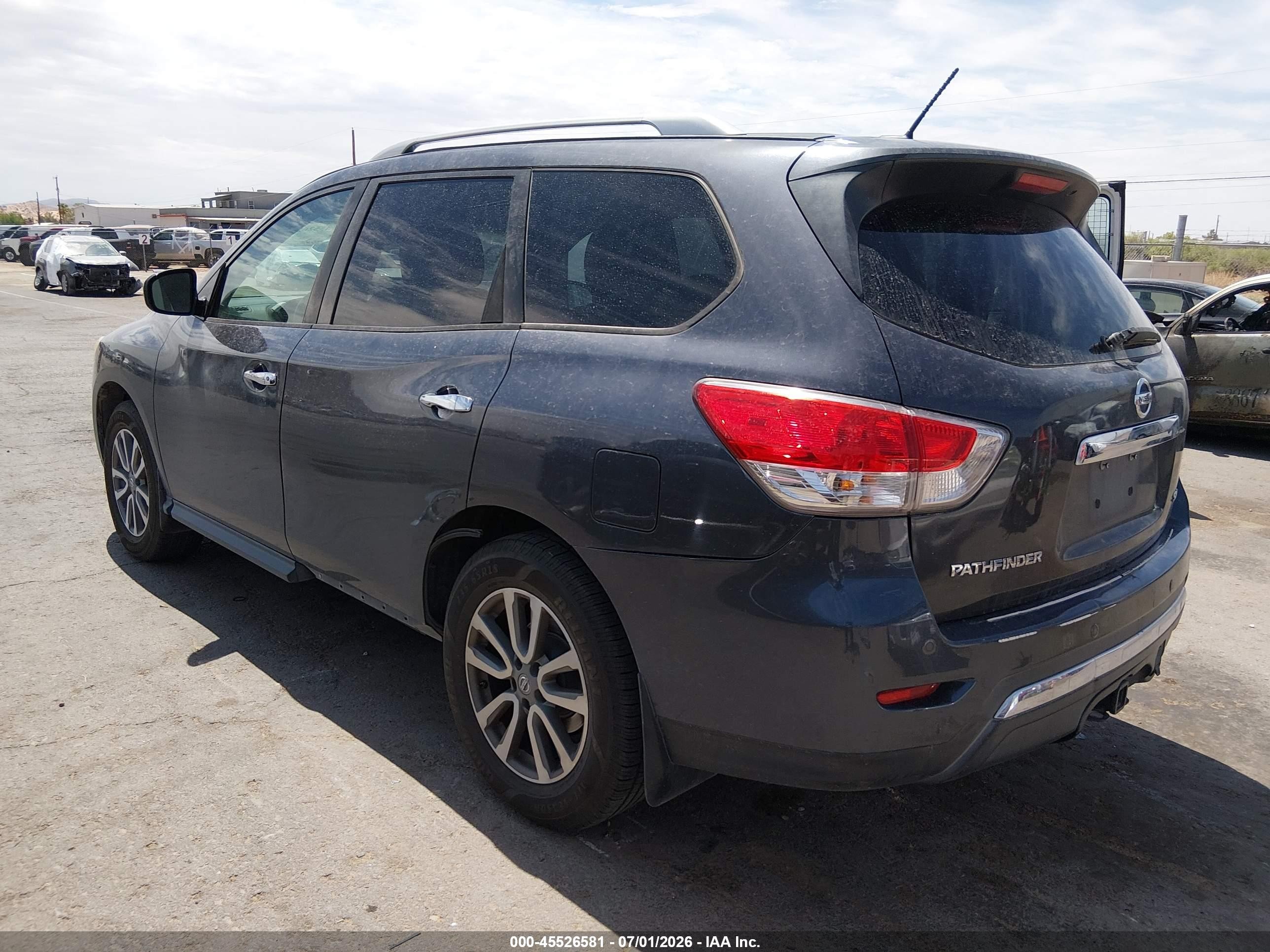 2013 Nissan Pathfinder Sv Gray vin: 5N1AR2MN3DC645365