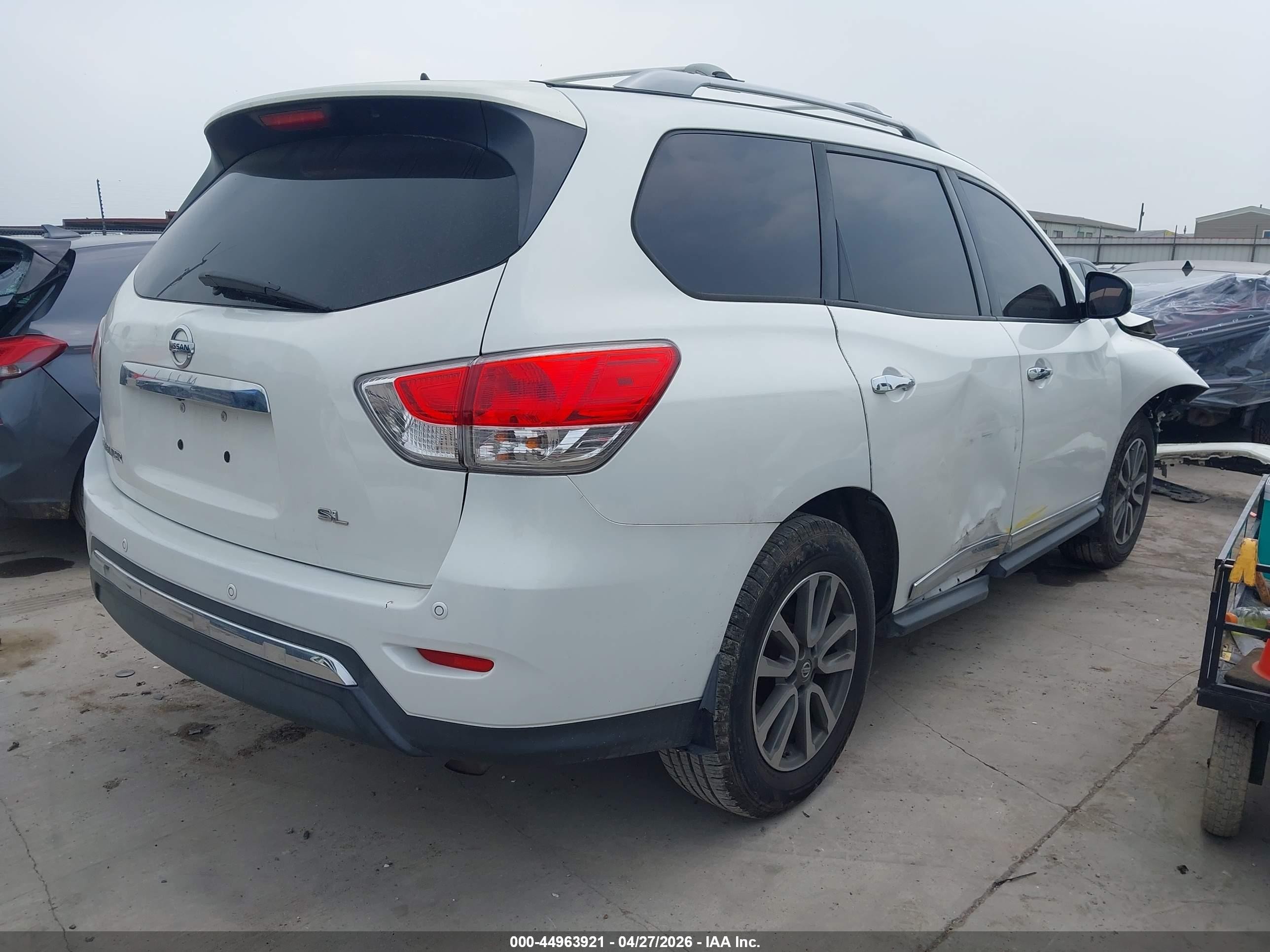 2013 Nissan Pathfinder Sl White vin: 5N1AR2MN3DC661498