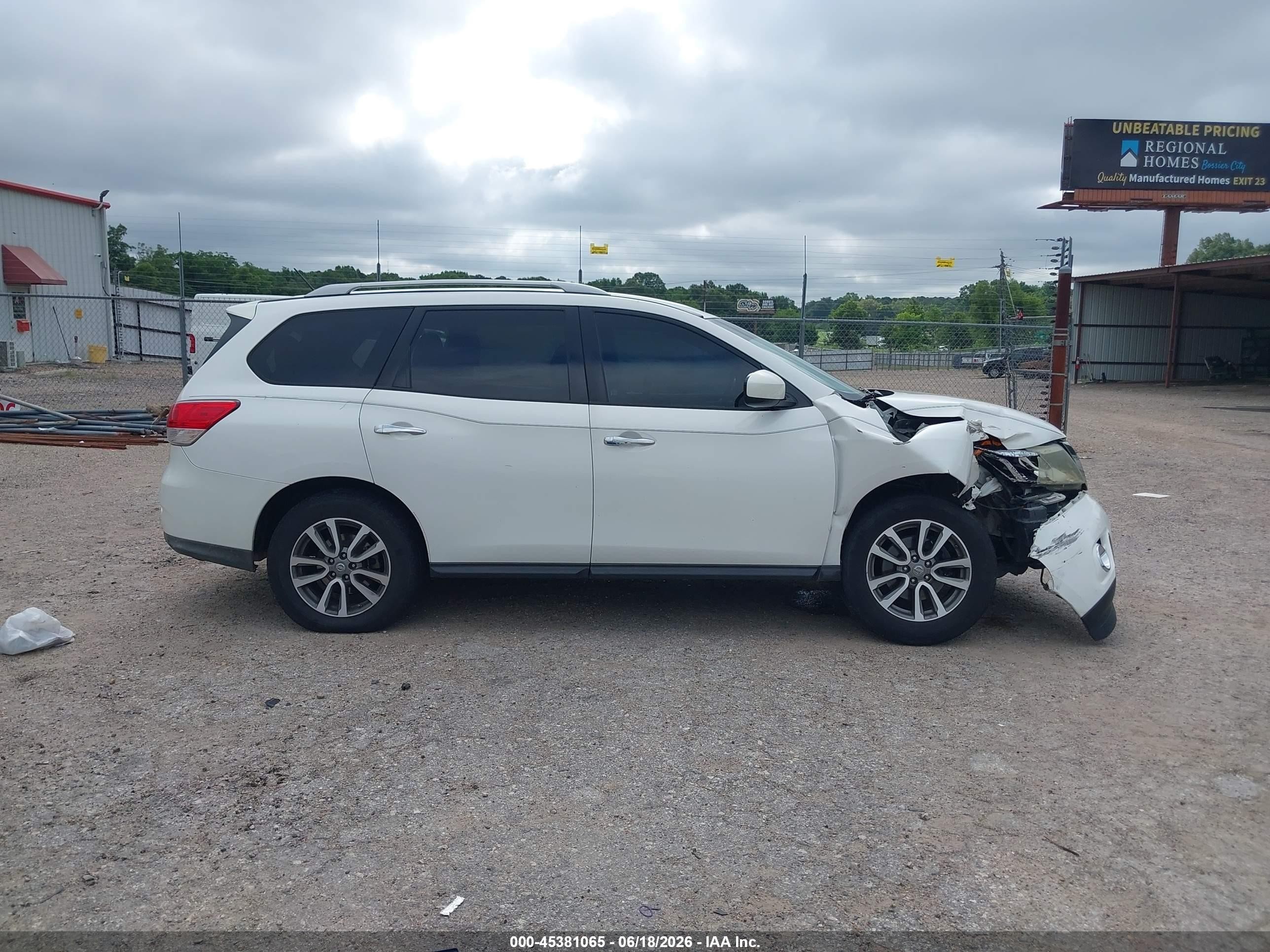 2013 Nissan Pathfinder Sv Белый vin: 5N1AR2MN3DC664305