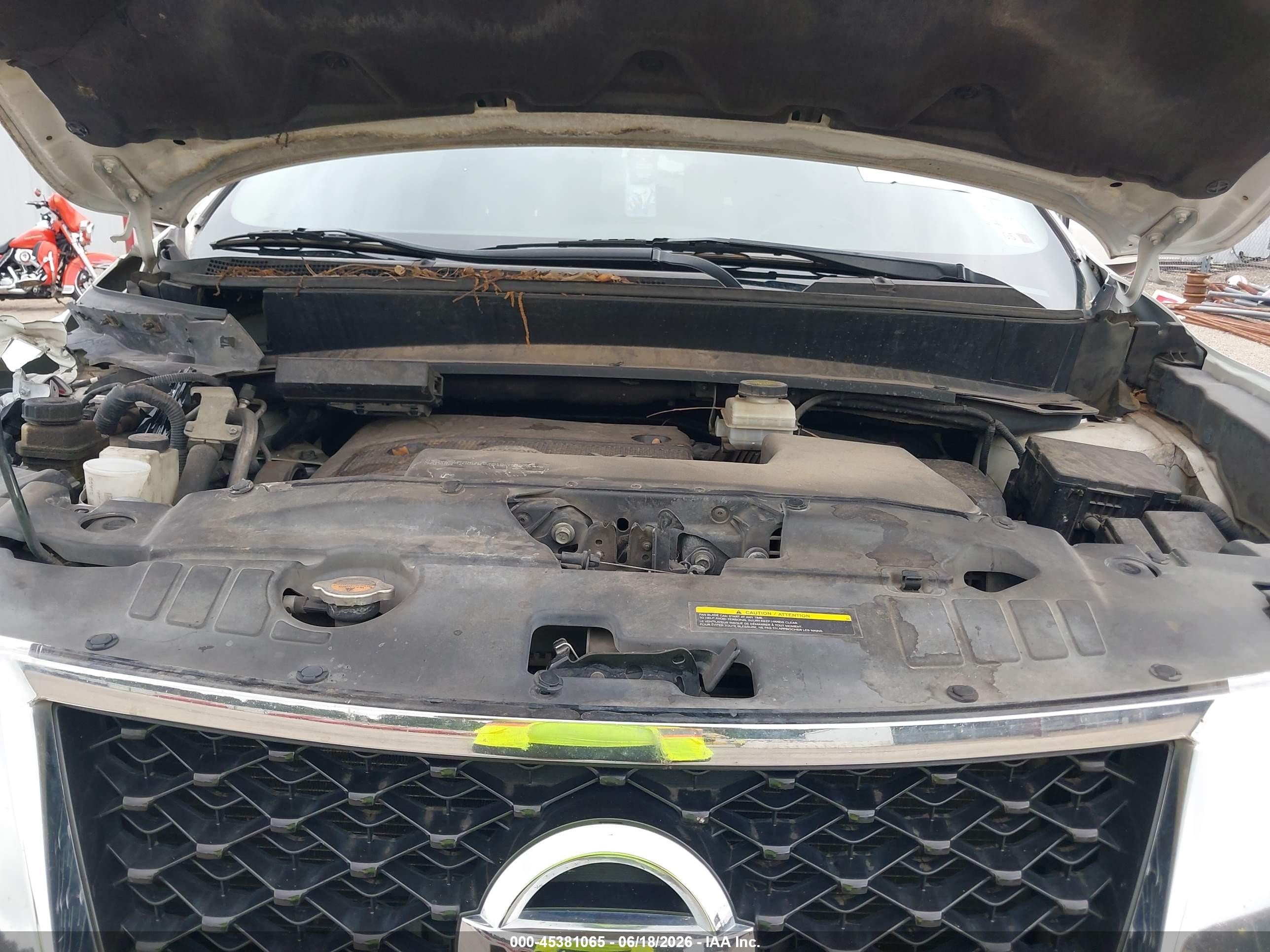 2013 Nissan Pathfinder Sv Белый vin: 5N1AR2MN3DC664305