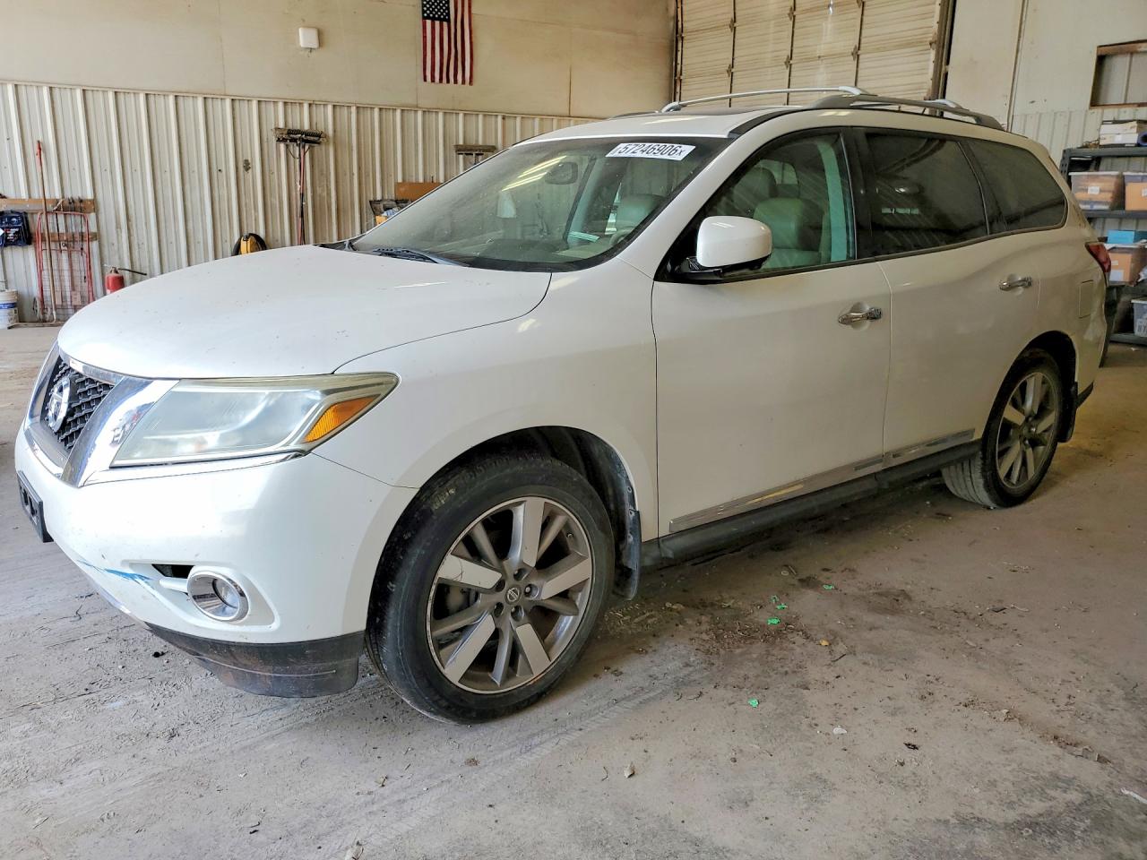 2013 Nissan Pathfinder S White vin: 5N1AR2MN3DC674767