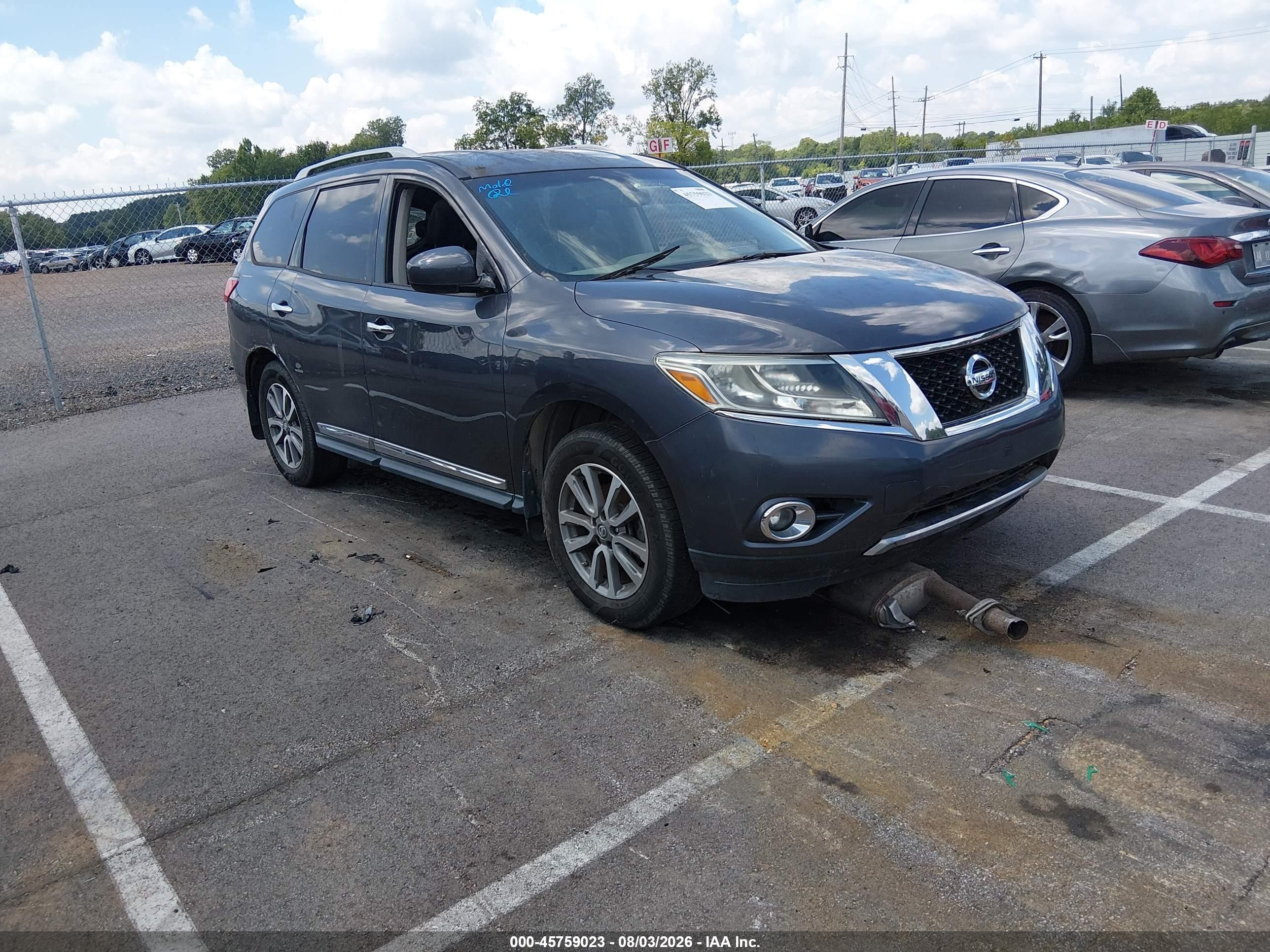 2013 Nissan Pathfinder Sl Gray vin: 5N1AR2MN3DC679208