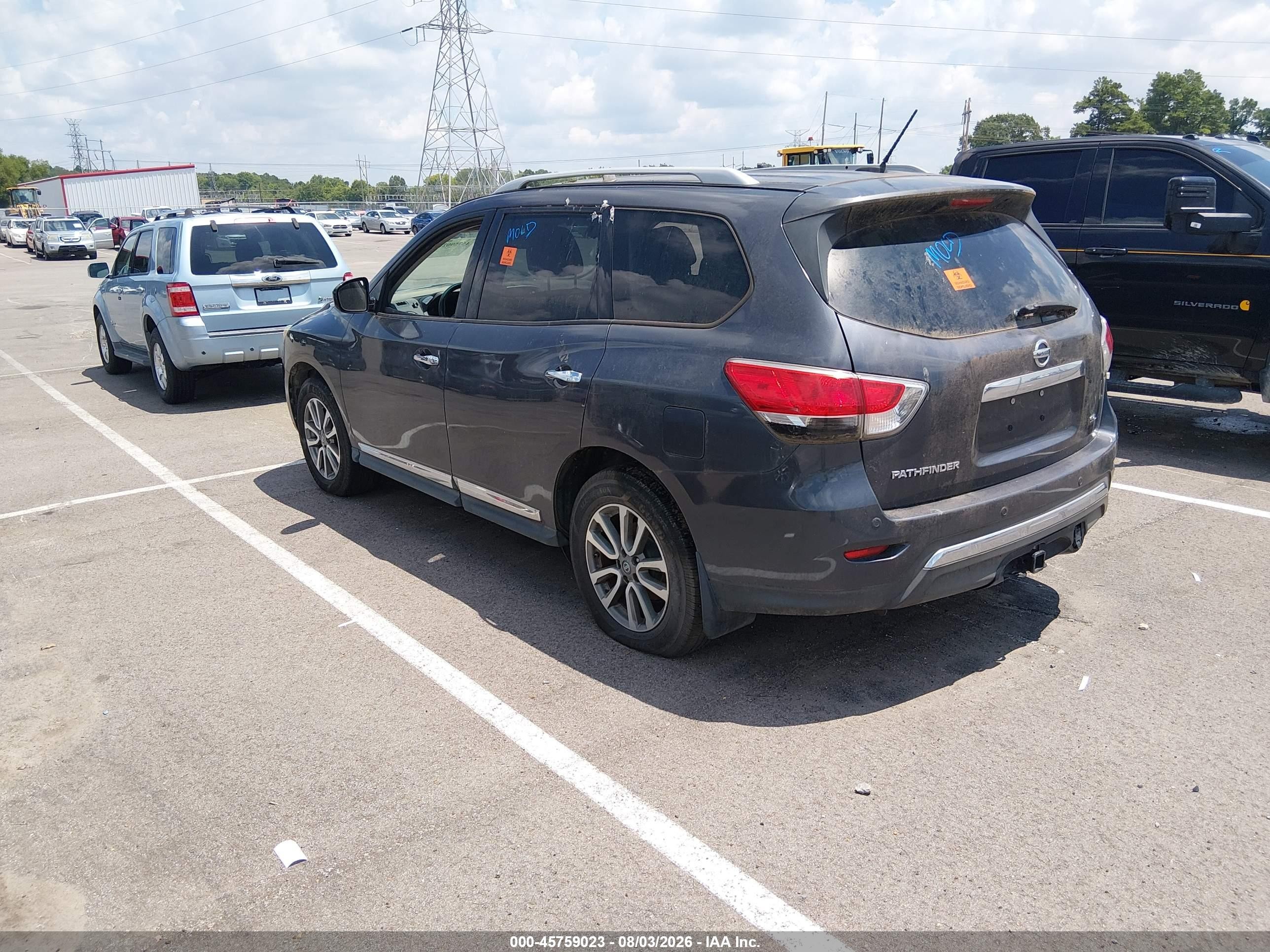 2013 Nissan Pathfinder Sl Gray vin: 5N1AR2MN3DC679208