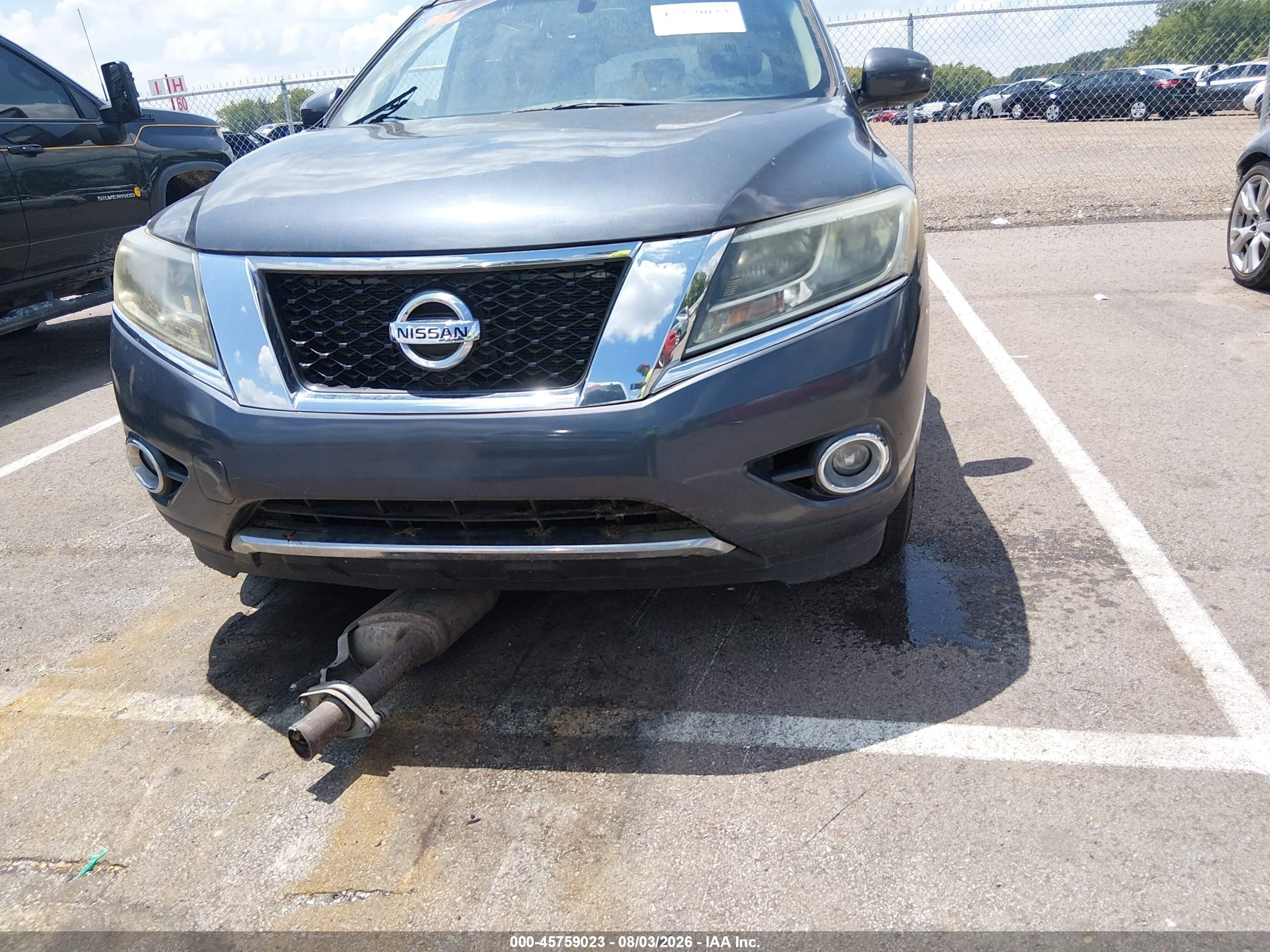 2013 Nissan Pathfinder Sl Gray vin: 5N1AR2MN3DC679208