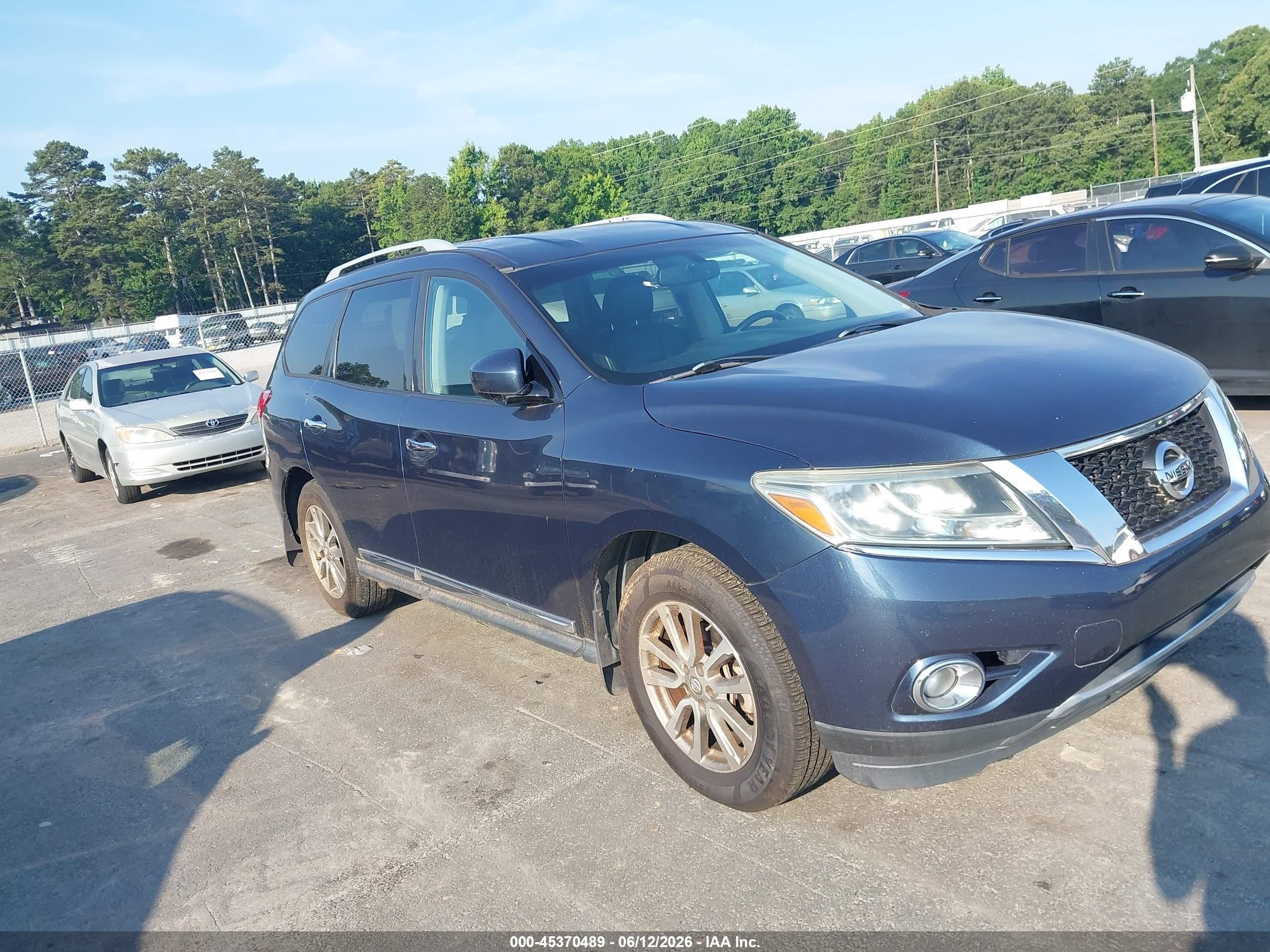 2014 Nissan Pathfinder Sl Gray vin: 5N1AR2MN3EC604574