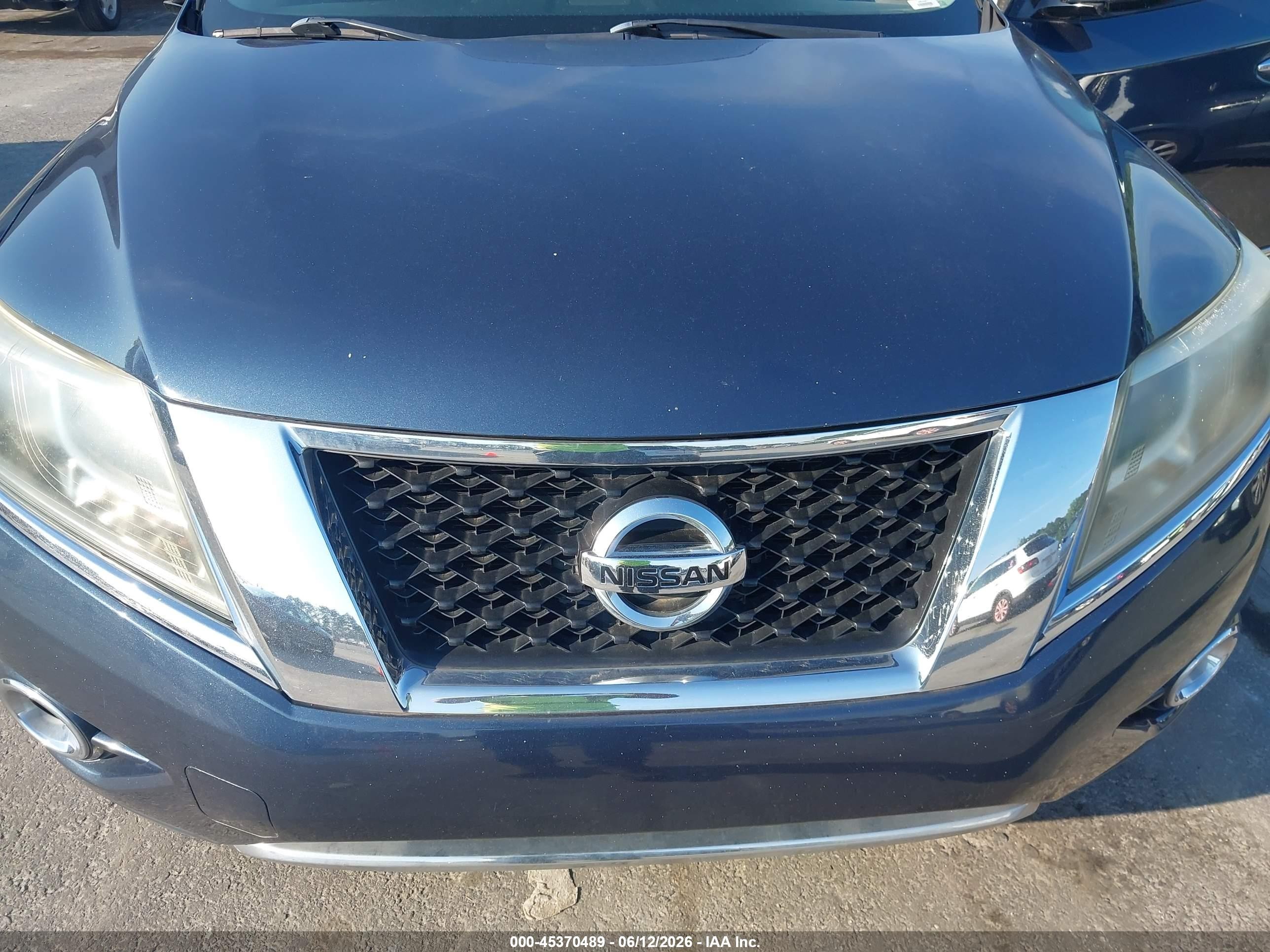 2014 Nissan Pathfinder Sl Gray vin: 5N1AR2MN3EC604574