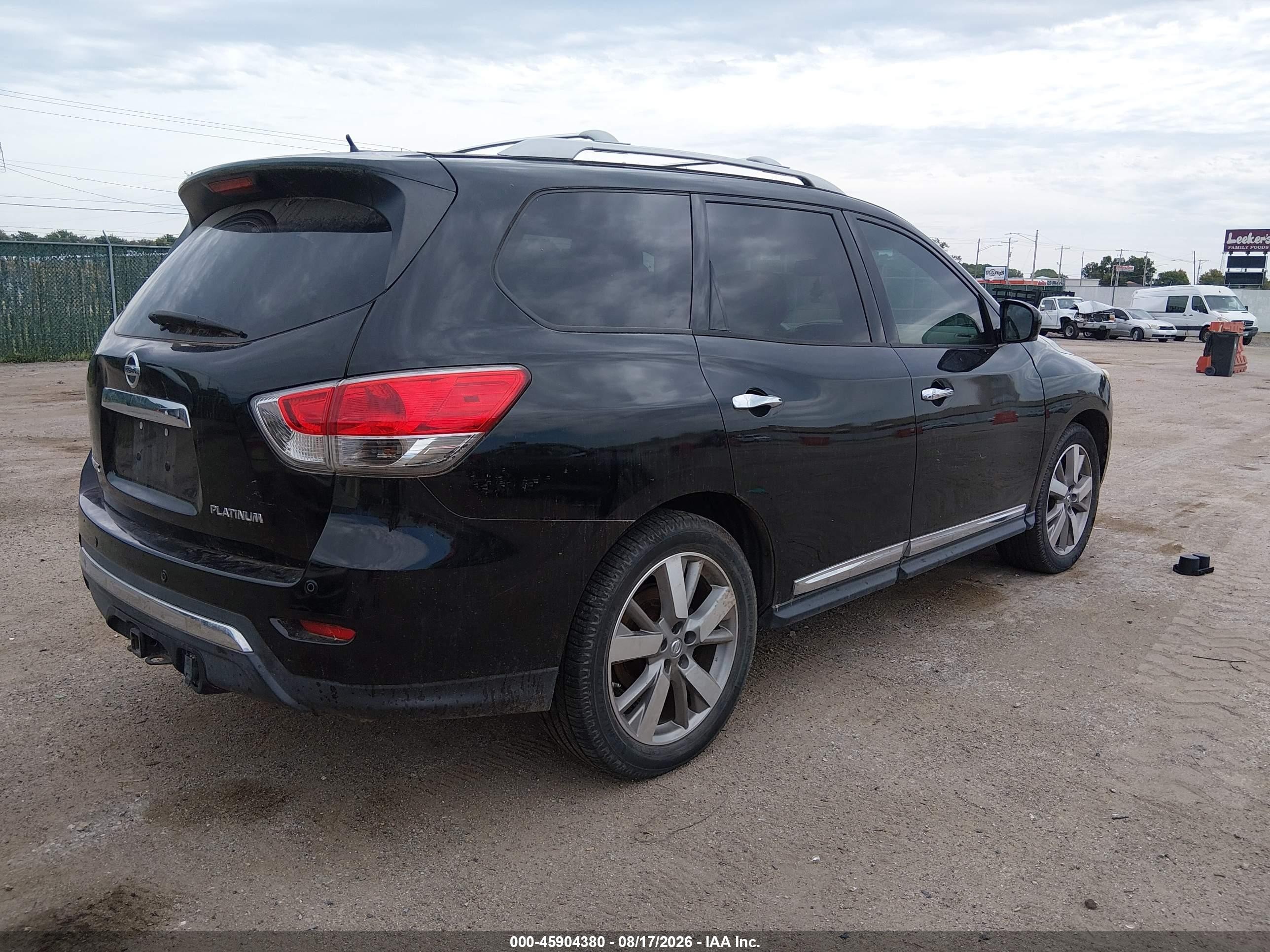 2014 Nissan Pathfinder Platinum Black vin: 5N1AR2MN3EC629183