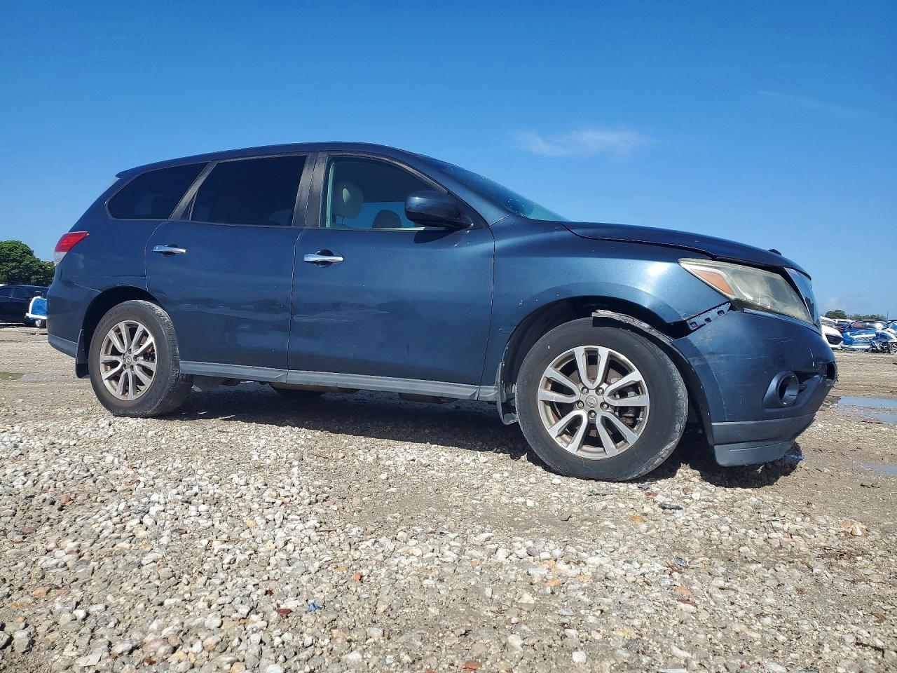 2014 Nissan Pathfinder S Blue vin: 5N1AR2MN3EC646744