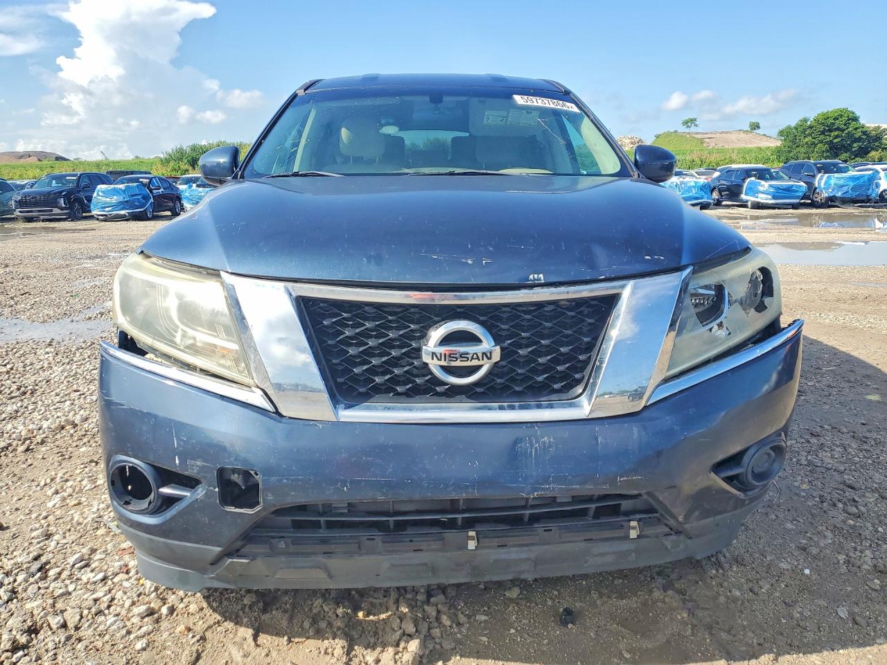 2014 Nissan Pathfinder S Blue vin: 5N1AR2MN3EC646744