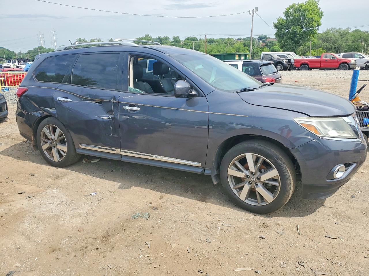 2014 Nissan Pathfinder S Blue vin: 5N1AR2MN3EC678805