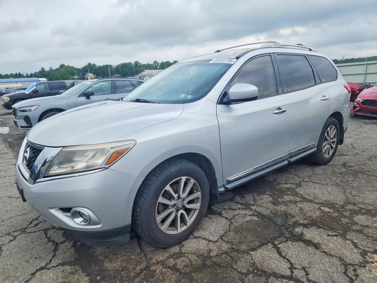 2014 Nissan Pathfinder Sl Silver vin: 5N1AR2MN3EC686290