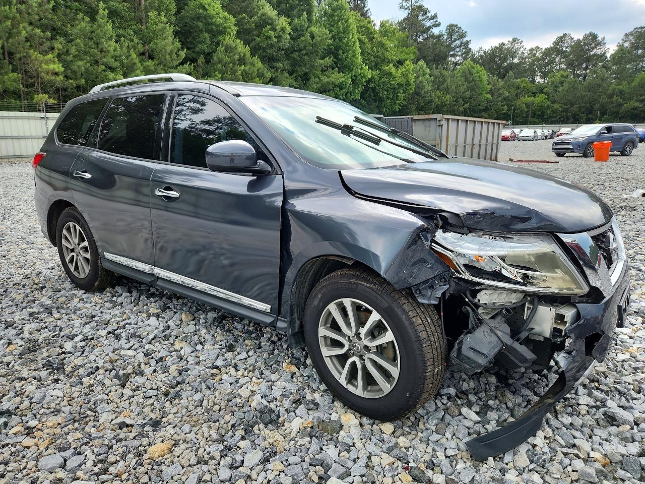 2014 Nissan Pathfinder Sl Blue vin: 5N1AR2MN3EC687987
