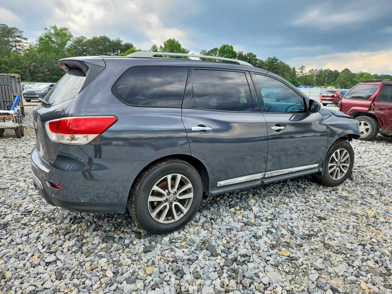 2014 Nissan Pathfinder Sl Blue vin: 5N1AR2MN3EC687987