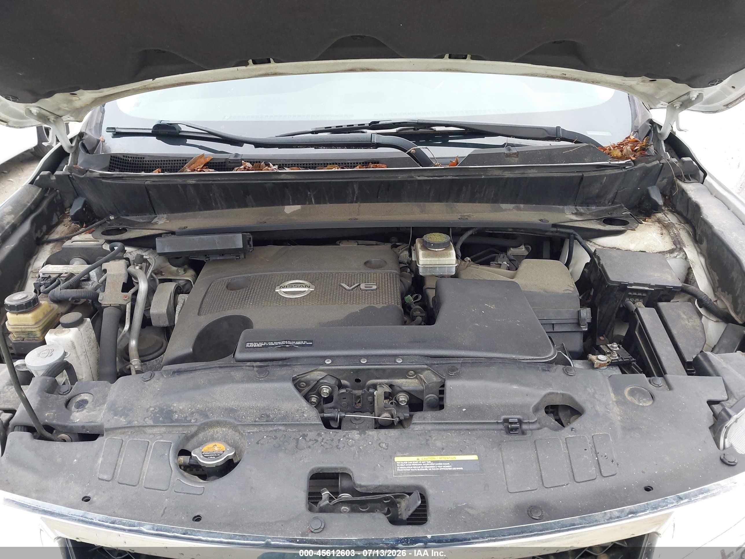 2014 Nissan Pathfinder S White vin: 5N1AR2MN3EC697516
