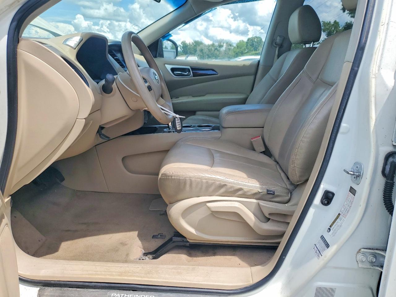 2014 Nissan Pathfinder S White vin: 5N1AR2MN3EC704643