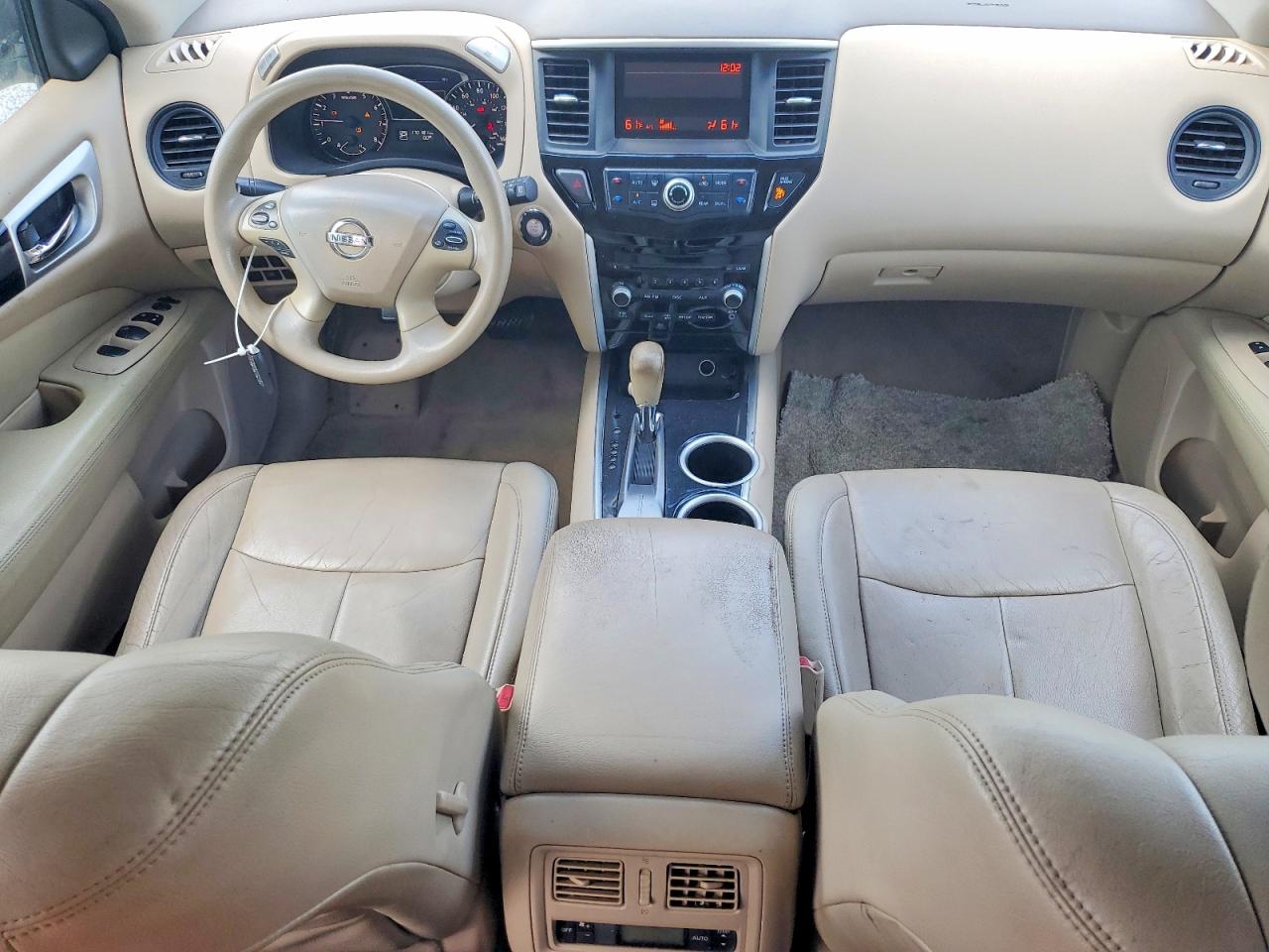 2014 Nissan Pathfinder S White vin: 5N1AR2MN3EC704643