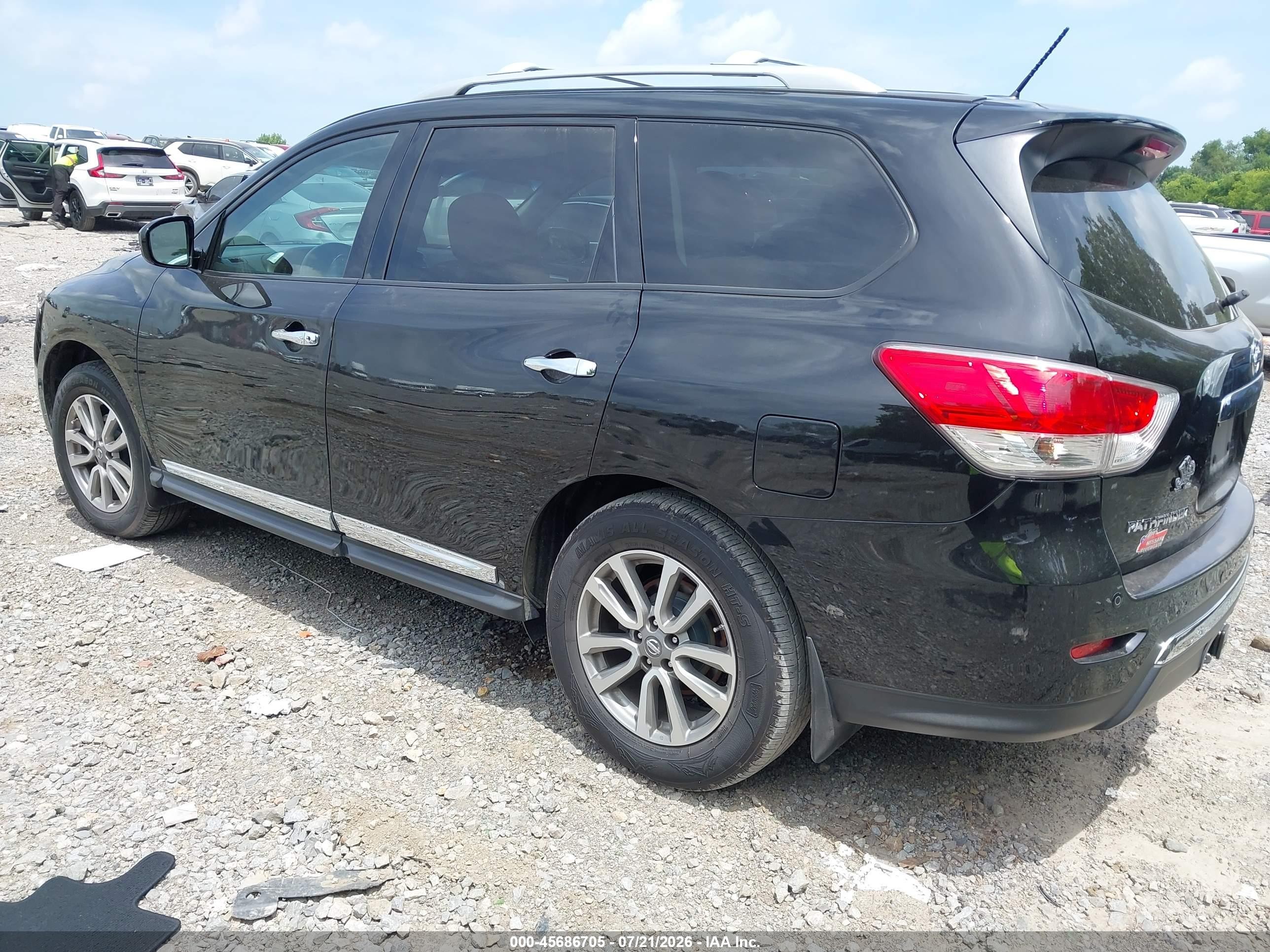 2014 Nissan Pathfinder Sl Black vin: 5N1AR2MN3EC724813