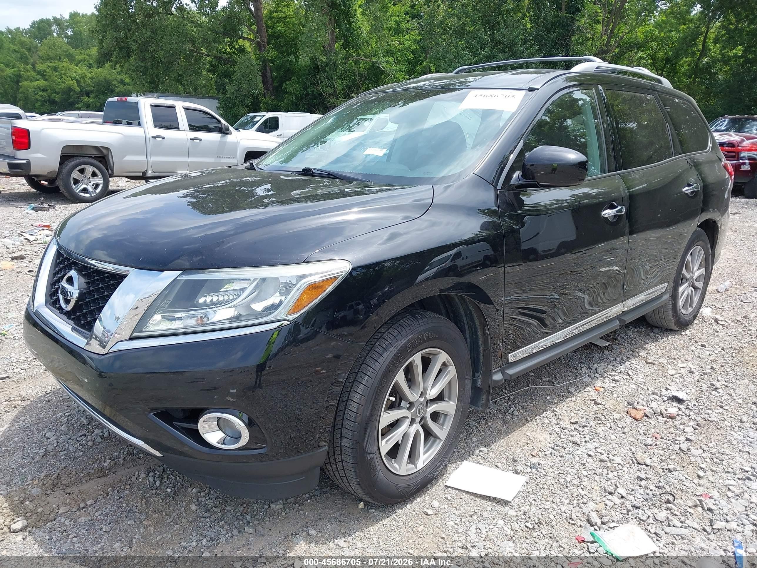 2014 Nissan Pathfinder Sl Black vin: 5N1AR2MN3EC724813