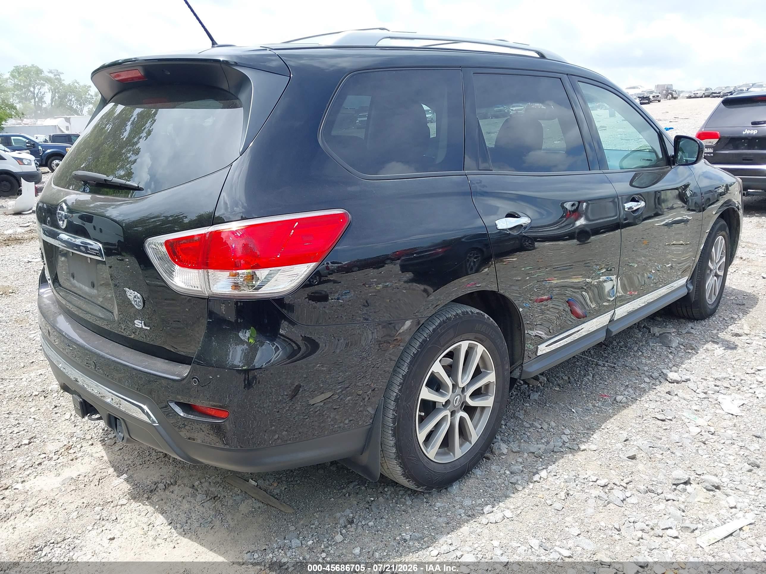 2014 Nissan Pathfinder Sl Black vin: 5N1AR2MN3EC724813