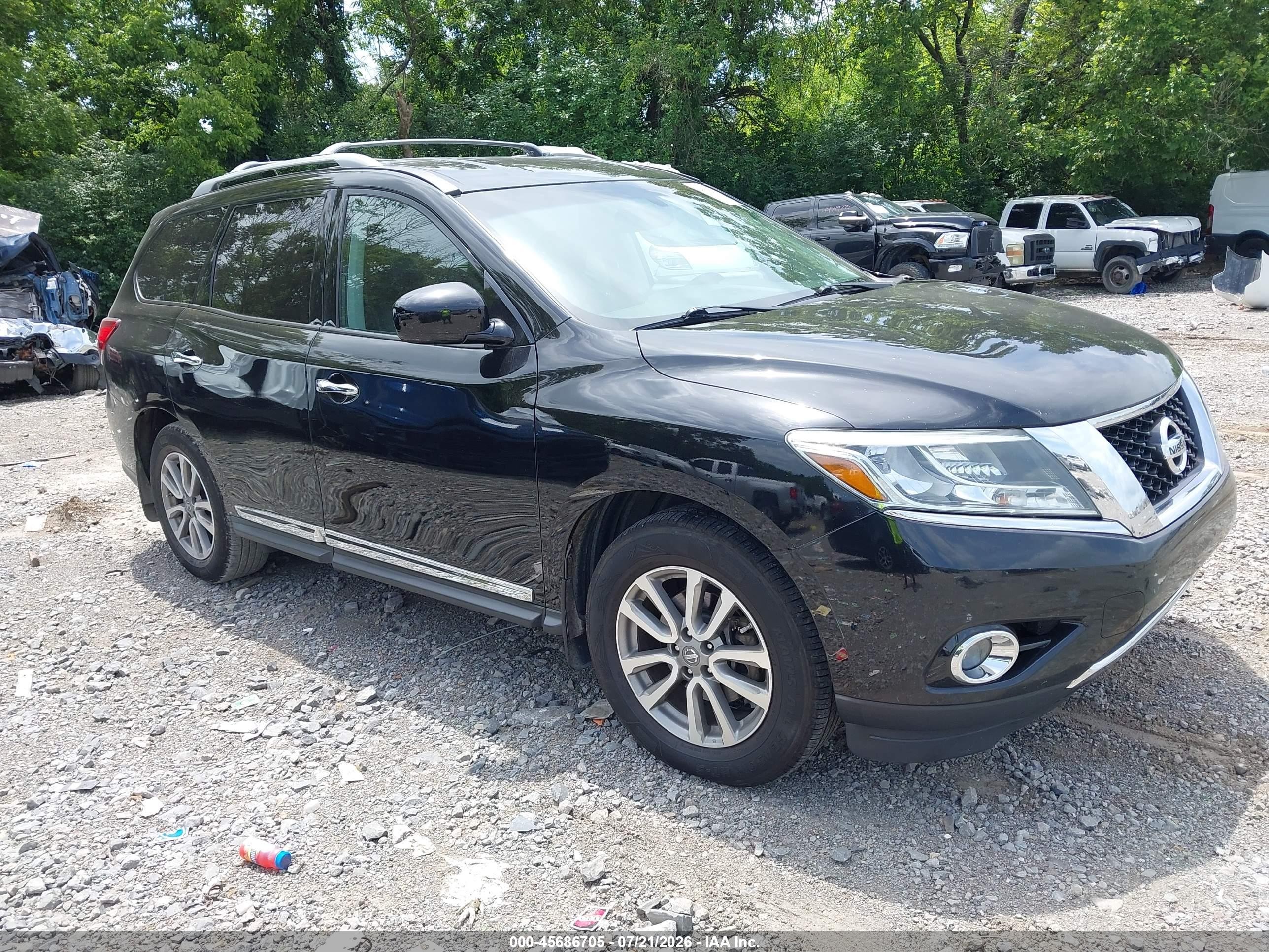 2014 Nissan Pathfinder Sl Black vin: 5N1AR2MN3EC724813