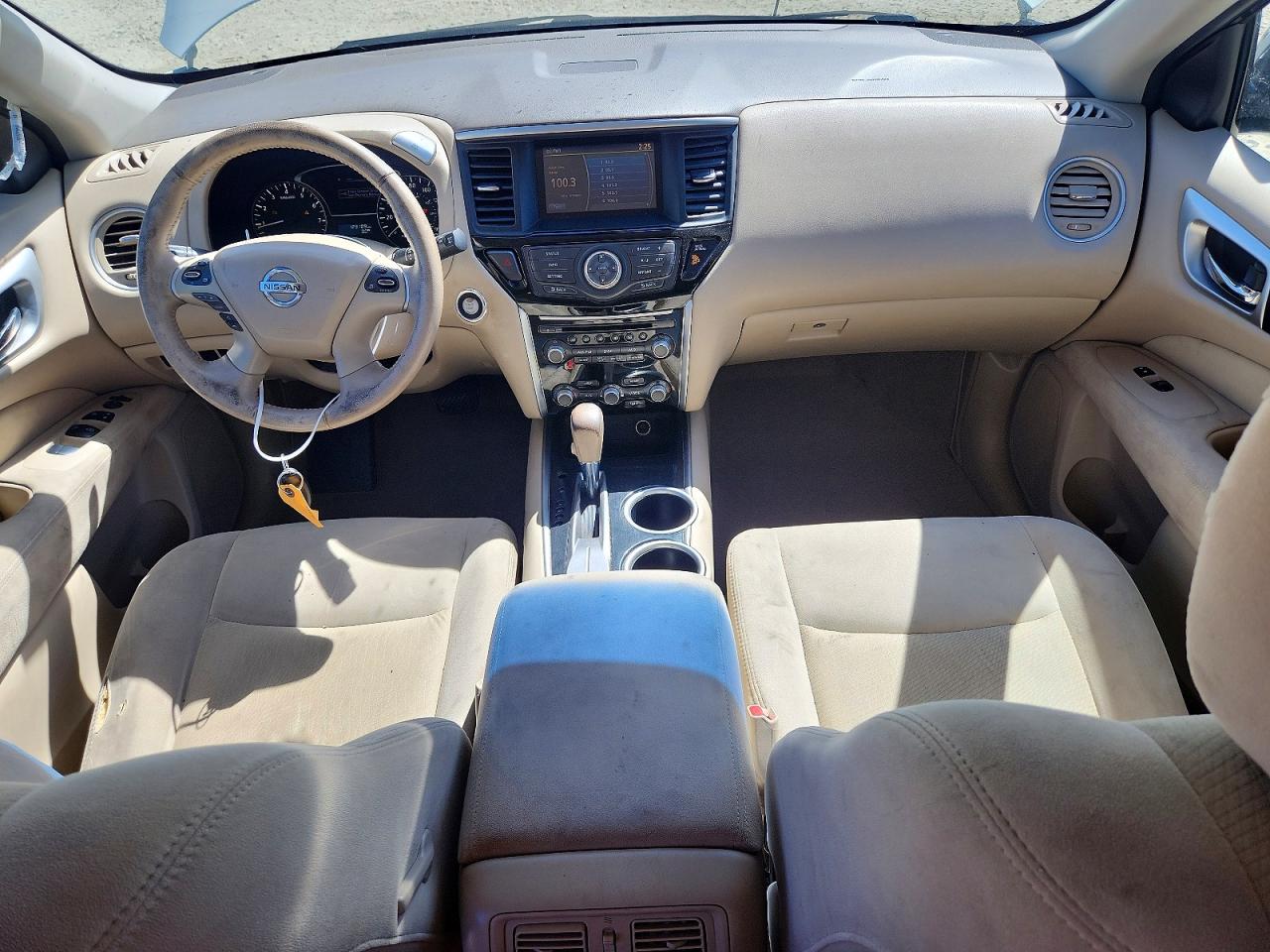 2014 Nissan Pathfinder Sv White vin: 5N1AR2MN3EC733821