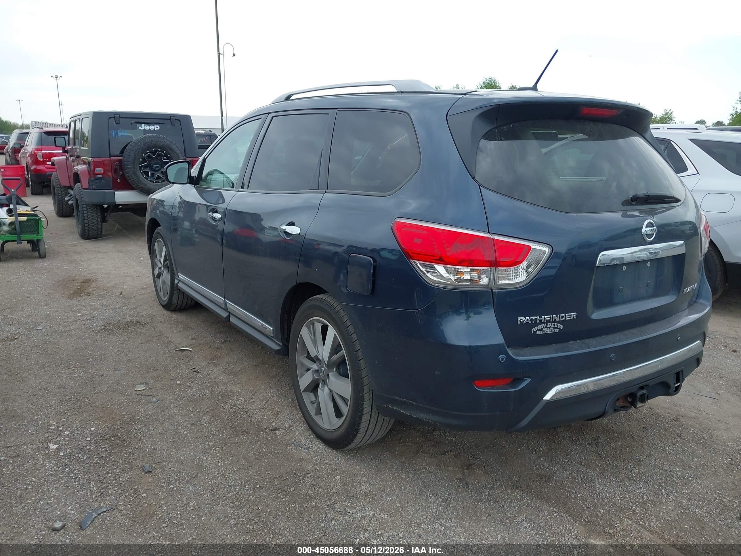 2015 Nissan Pathfinder Platinum/s/sl/sv Синий vin: 5N1AR2MN3FC602941