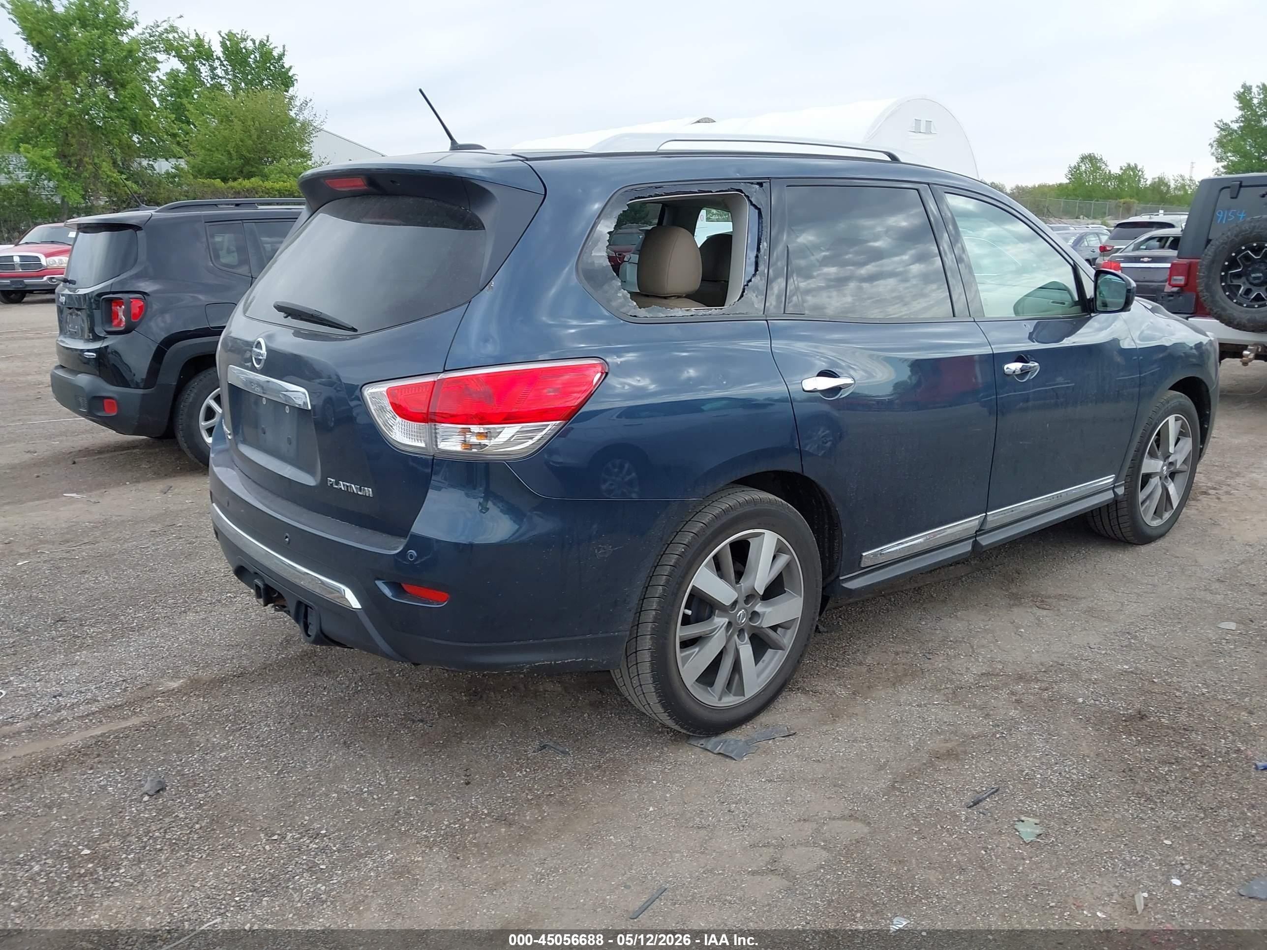2015 Nissan Pathfinder Platinum/s/sl/sv Синий vin: 5N1AR2MN3FC602941
