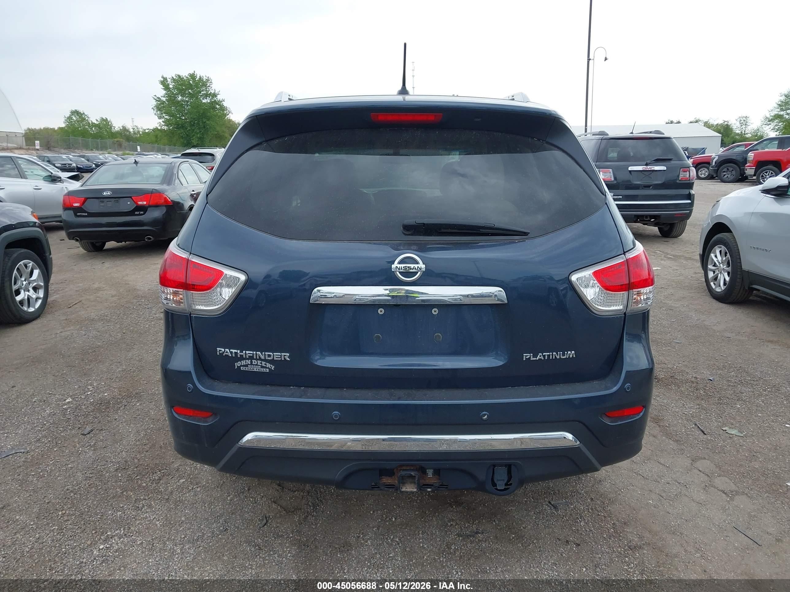 2015 Nissan Pathfinder Platinum/s/sl/sv Синий vin: 5N1AR2MN3FC602941