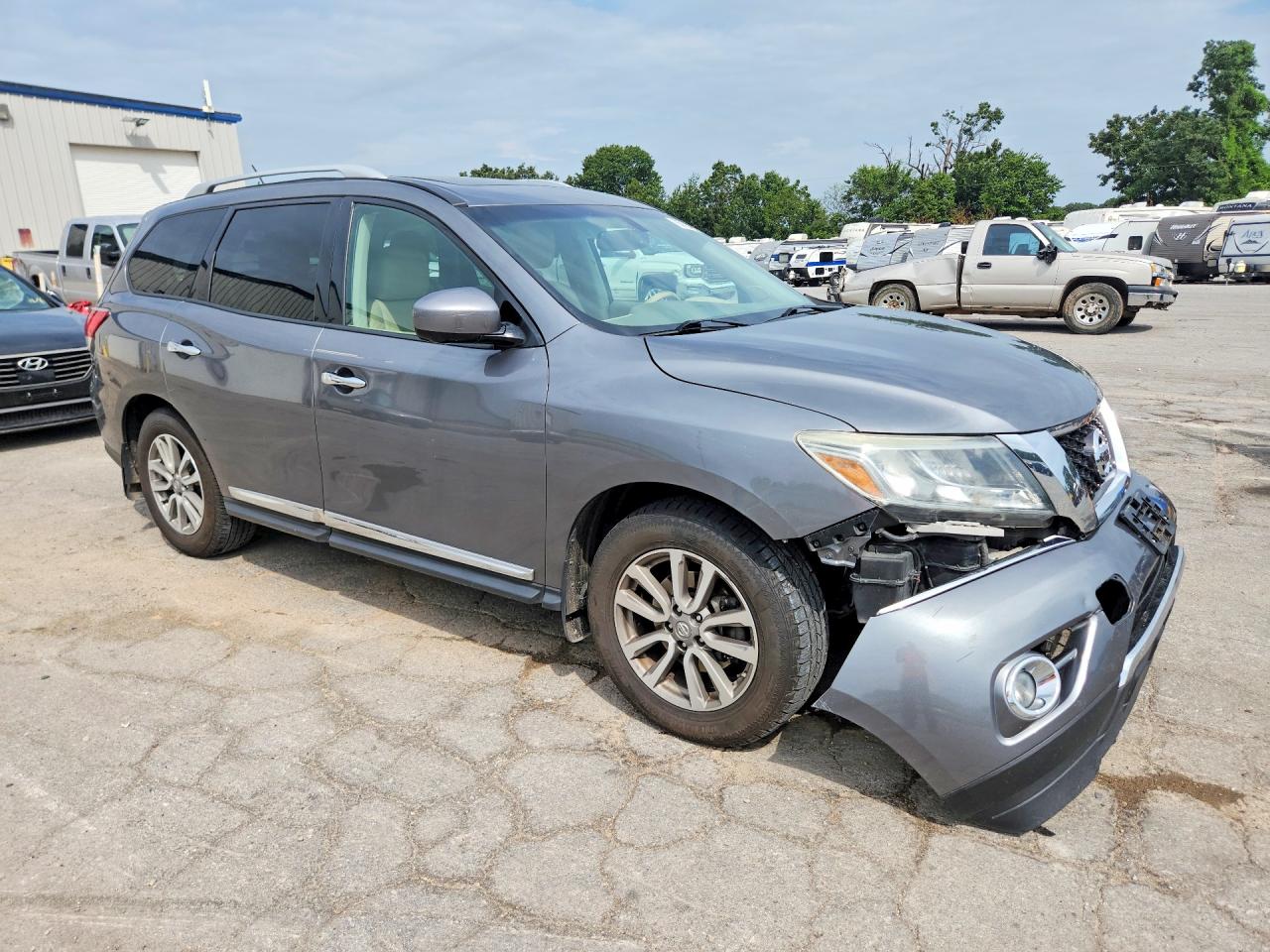 2015 Nissan Pathfinder Sl Gray vin: 5N1AR2MN3FC608268