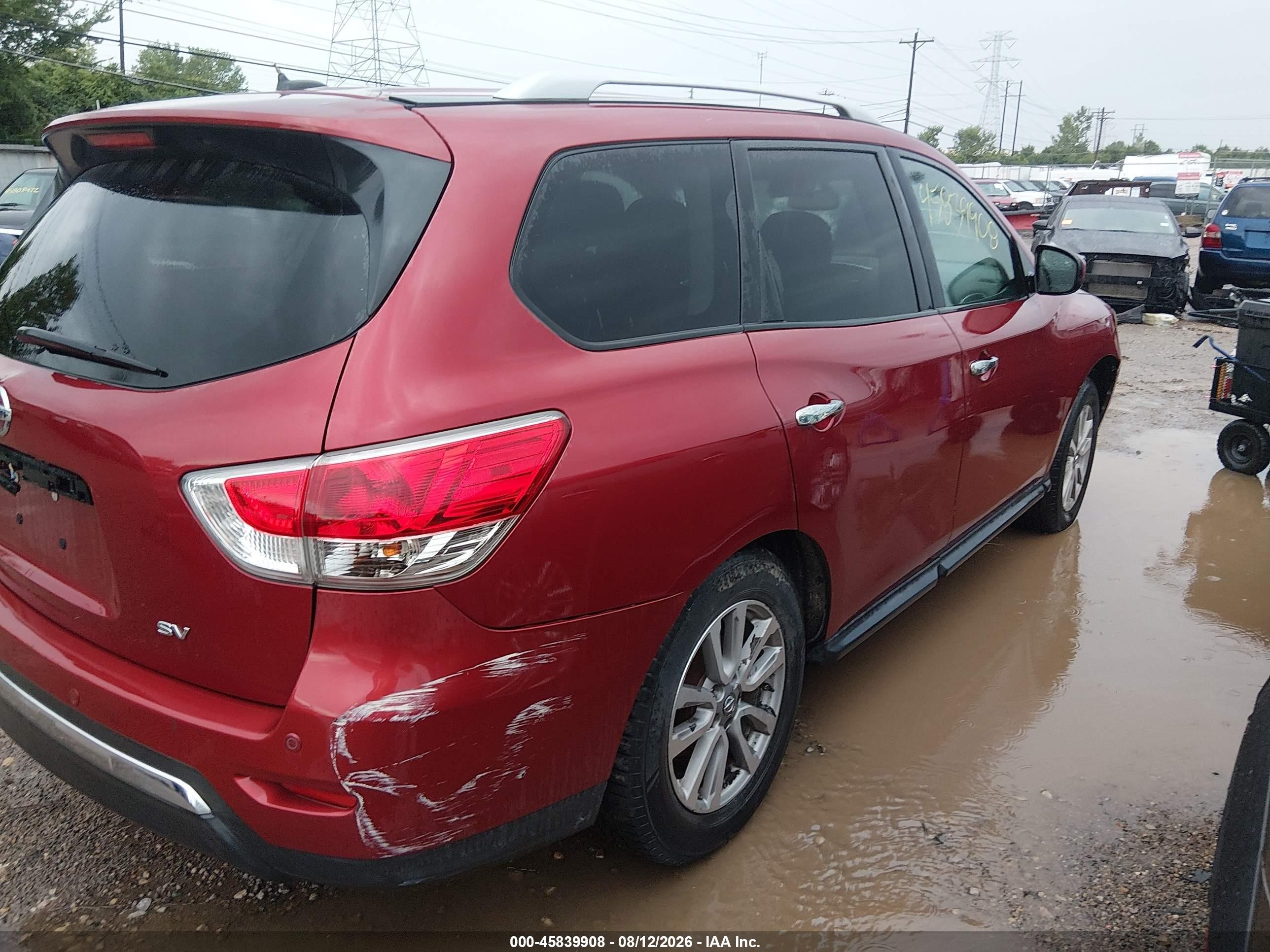 2015 Nissan Pathfinder Platinum/s/sl/sv Maroon vin: 5N1AR2MN3FC608528