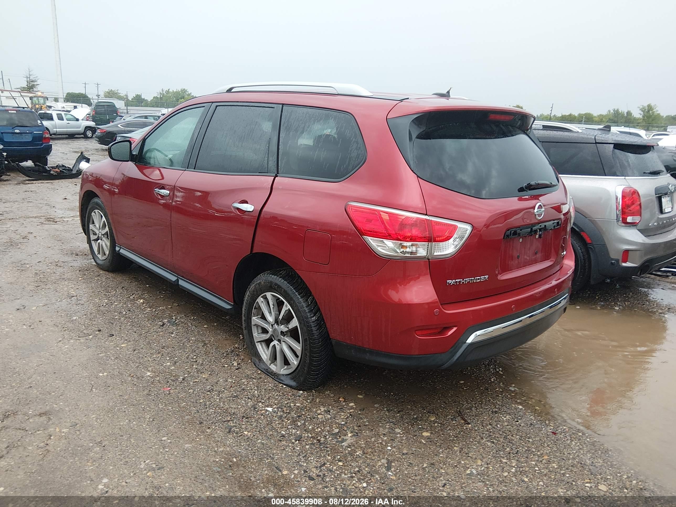 2015 Nissan Pathfinder Platinum/s/sl/sv Maroon vin: 5N1AR2MN3FC608528