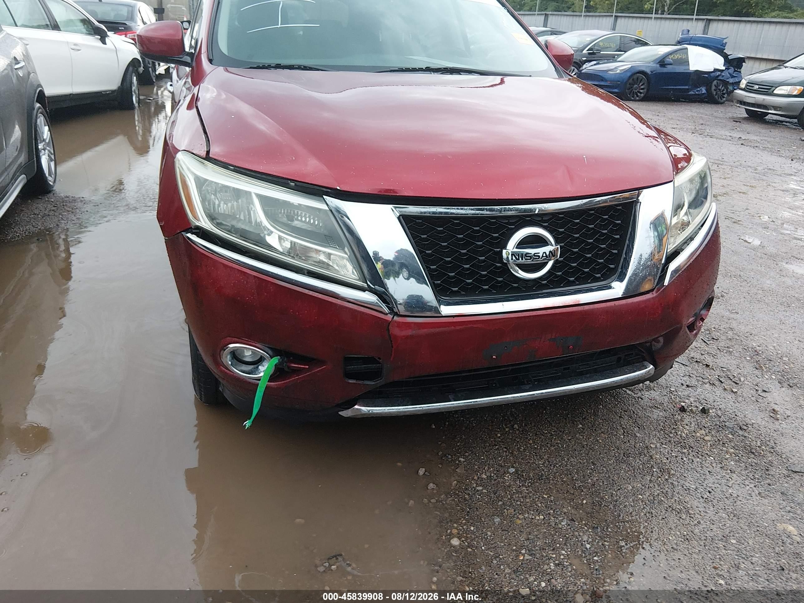 2015 Nissan Pathfinder Platinum/s/sl/sv Maroon vin: 5N1AR2MN3FC608528