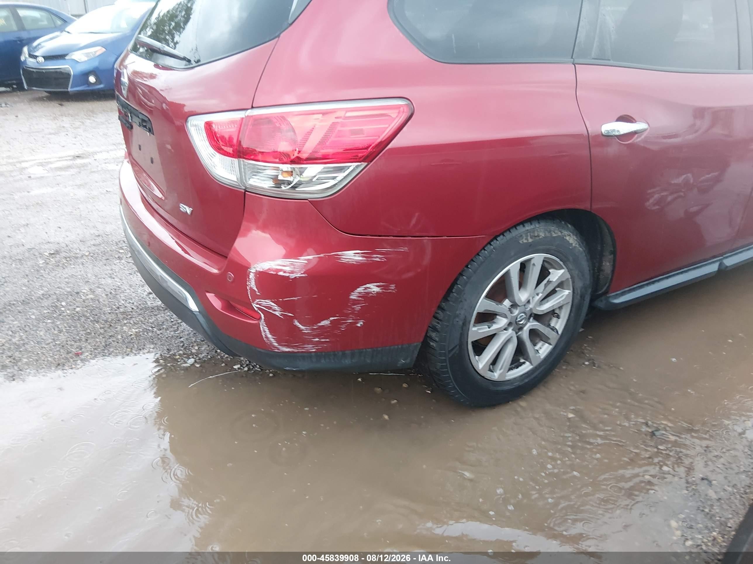 2015 Nissan Pathfinder Platinum/s/sl/sv Maroon vin: 5N1AR2MN3FC608528