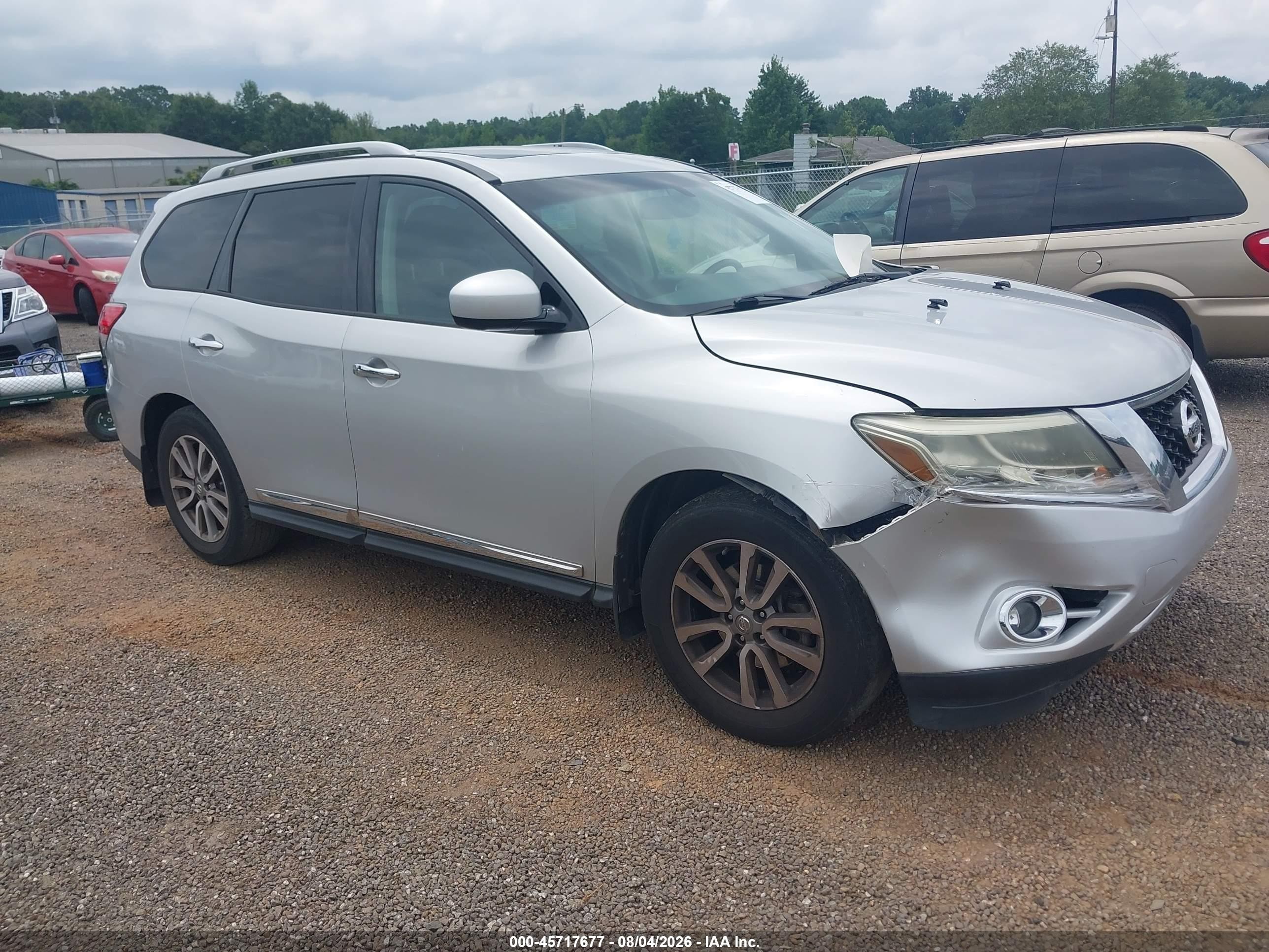 2015 Nissan Pathfinder Sl Silver vin: 5N1AR2MN3FC615026