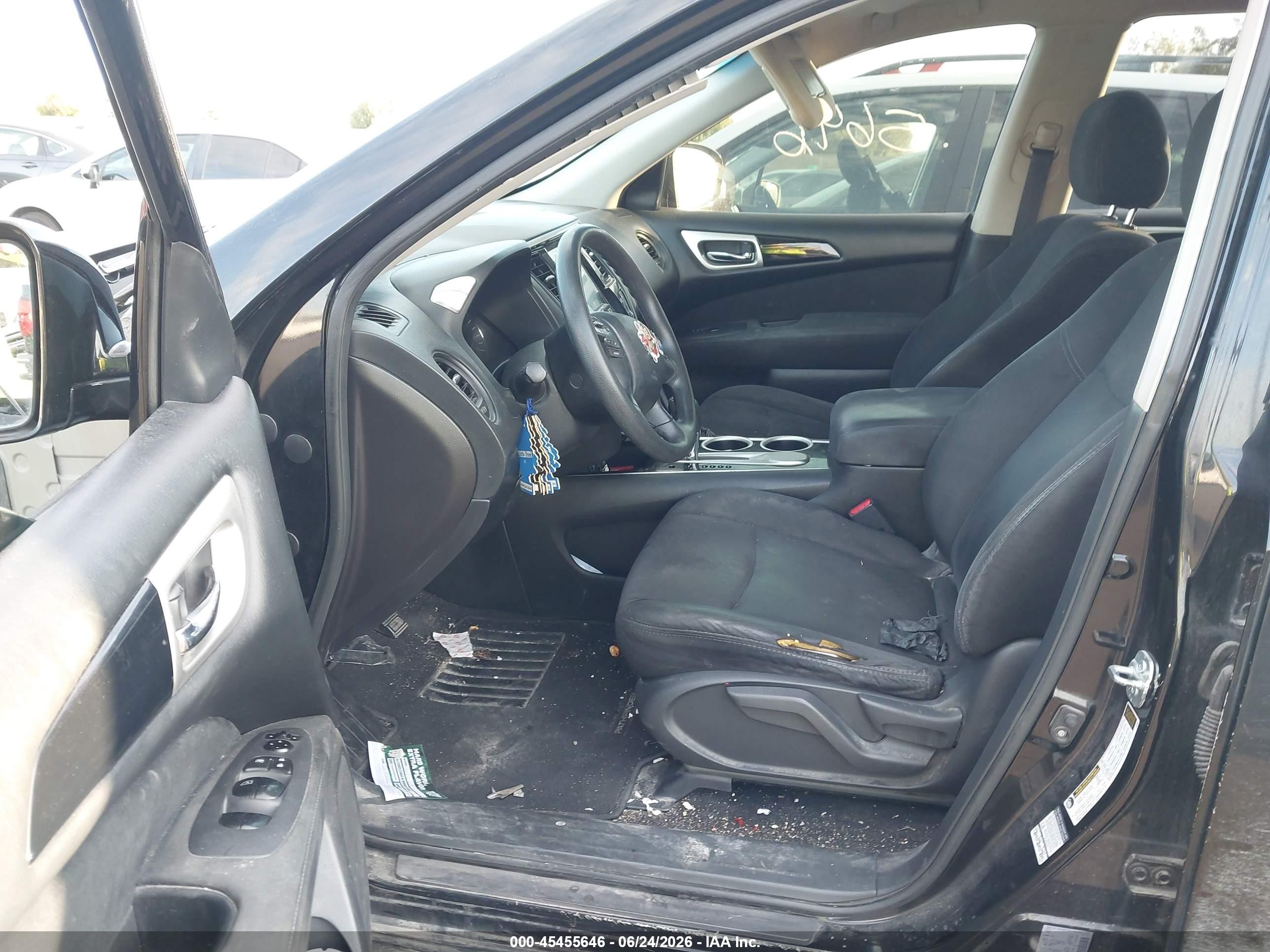 2015 Nissan Pathfinder S Black vin: 5N1AR2MN3FC643201