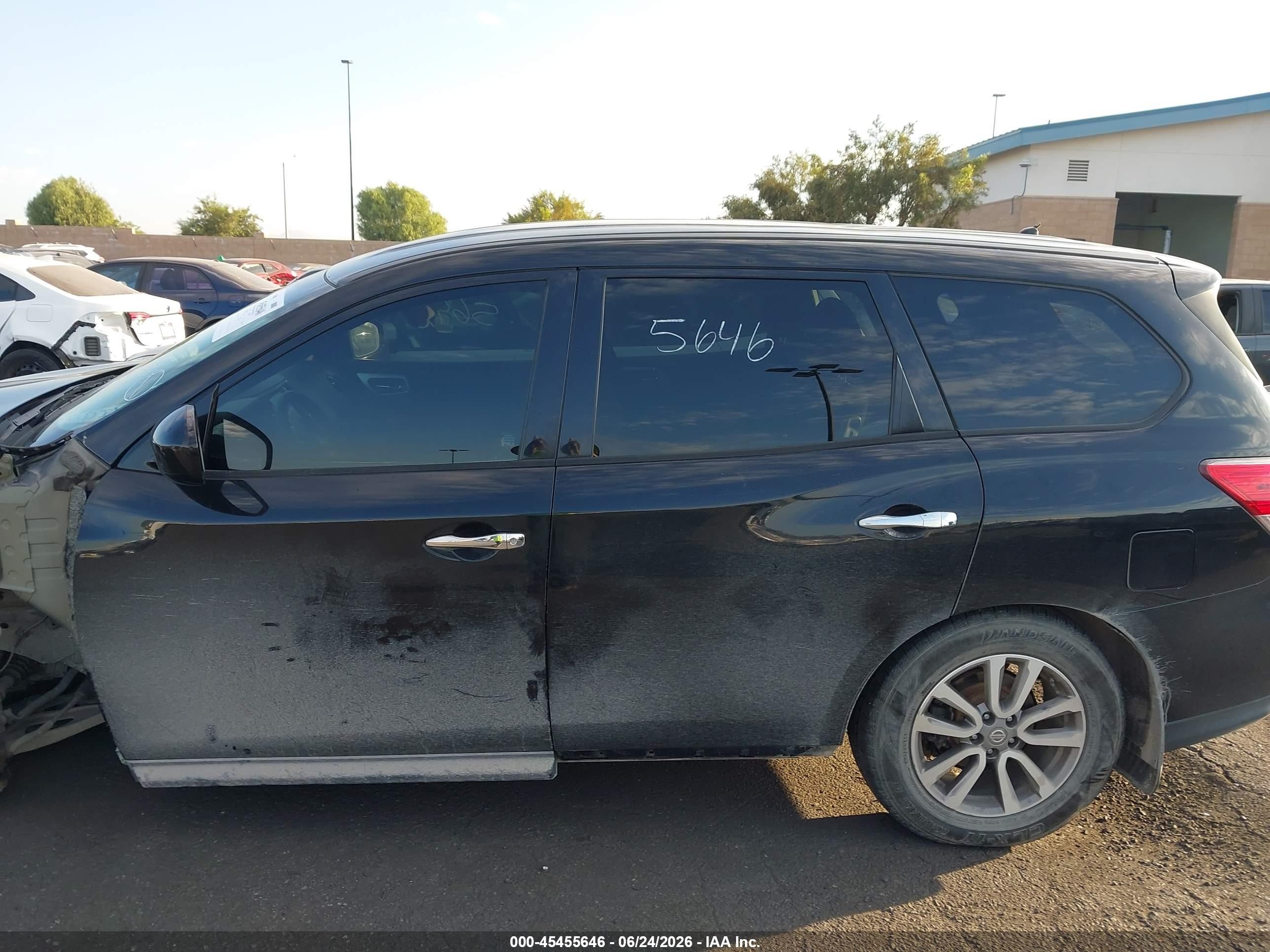 2015 Nissan Pathfinder S Black vin: 5N1AR2MN3FC643201