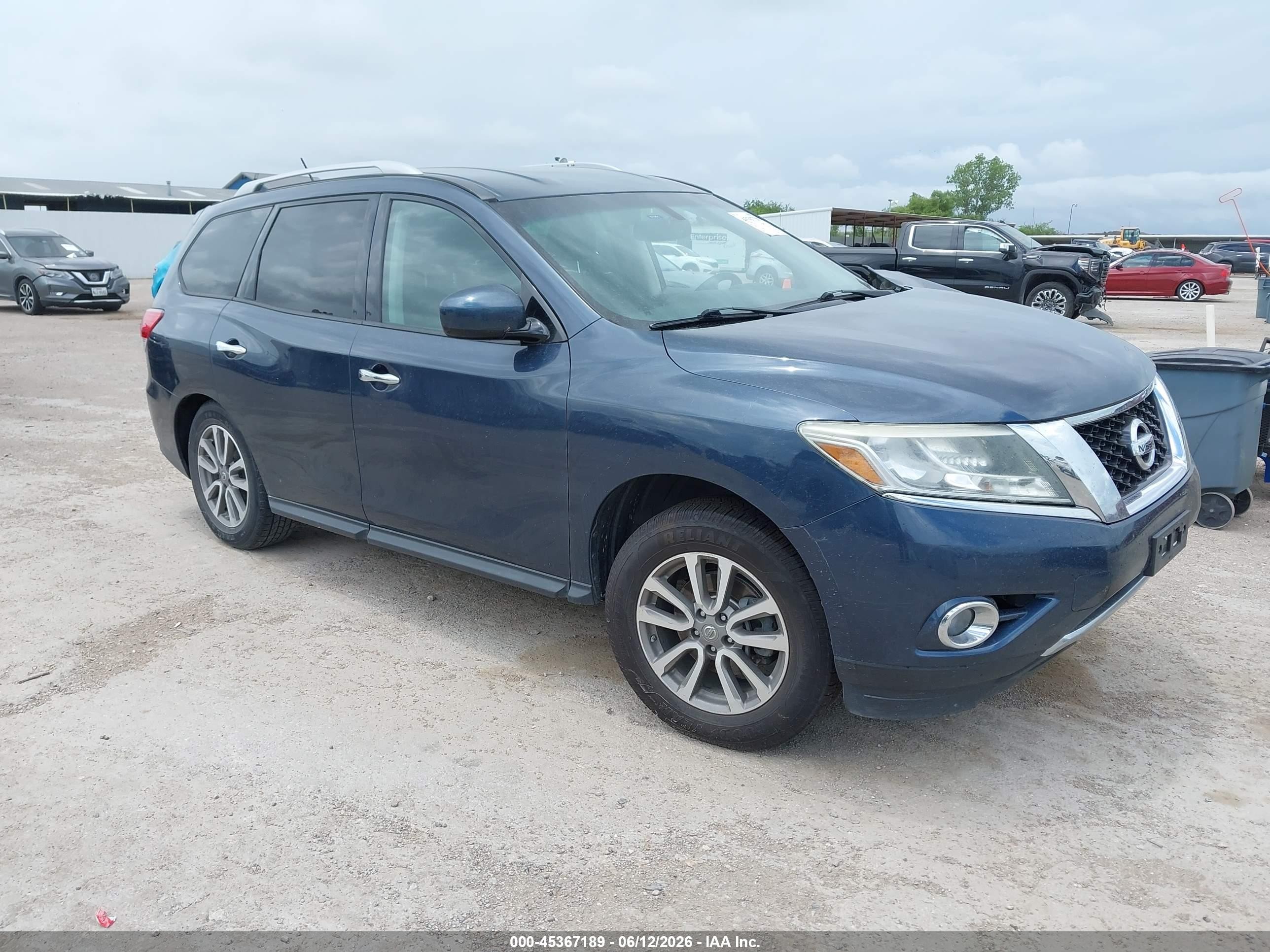 2015 Nissan Pathfinder Platinum/s/sl/sv Blue vin: 5N1AR2MN3FC673072