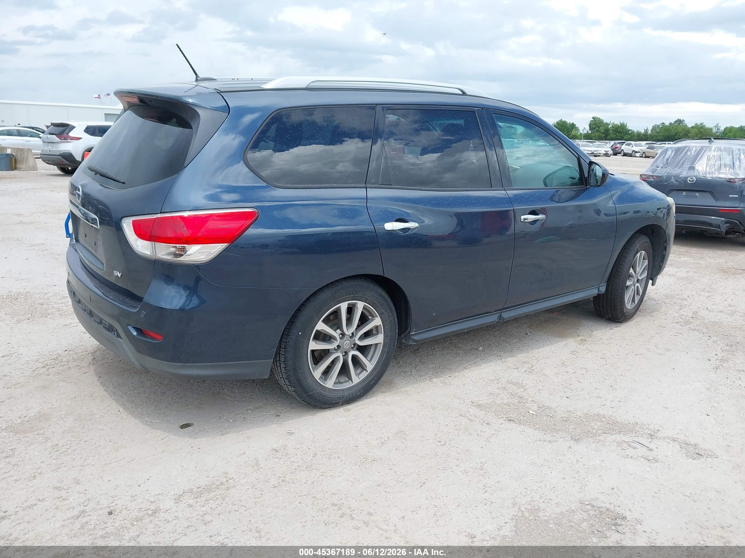 2015 Nissan Pathfinder Platinum/s/sl/sv Blue vin: 5N1AR2MN3FC673072