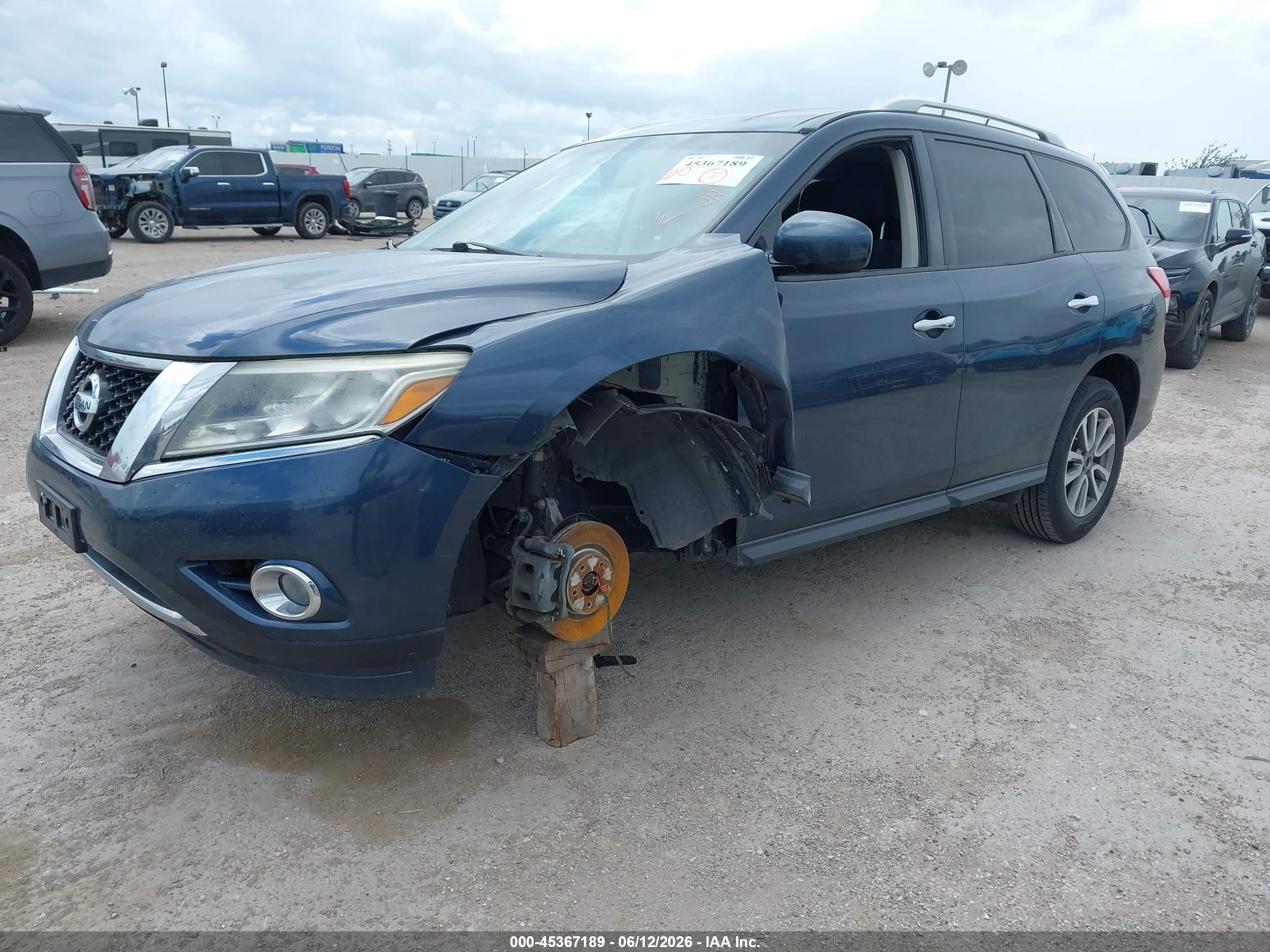 2015 Nissan Pathfinder Platinum/s/sl/sv Blue vin: 5N1AR2MN3FC673072