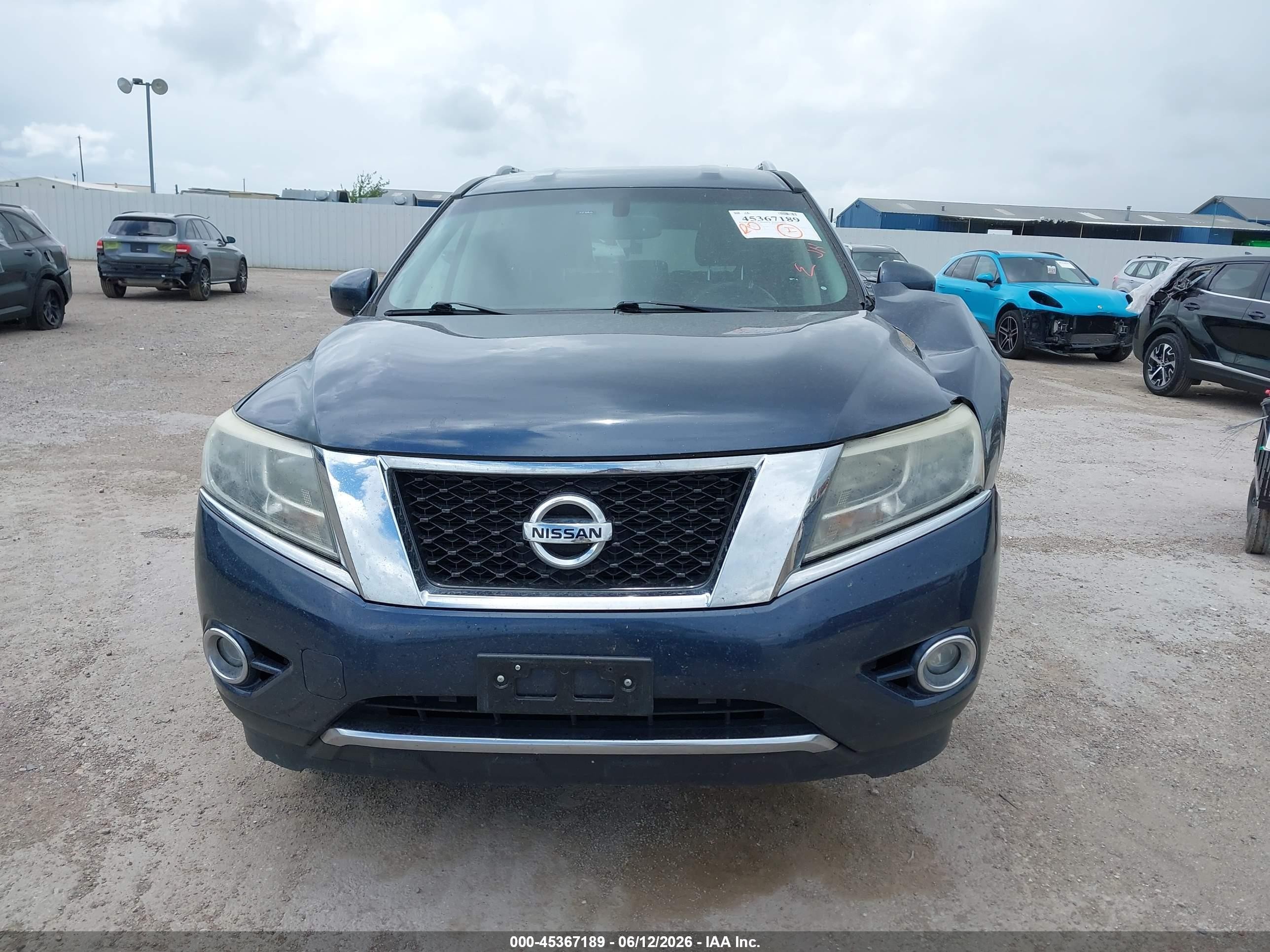 2015 Nissan Pathfinder Platinum/s/sl/sv Blue vin: 5N1AR2MN3FC673072