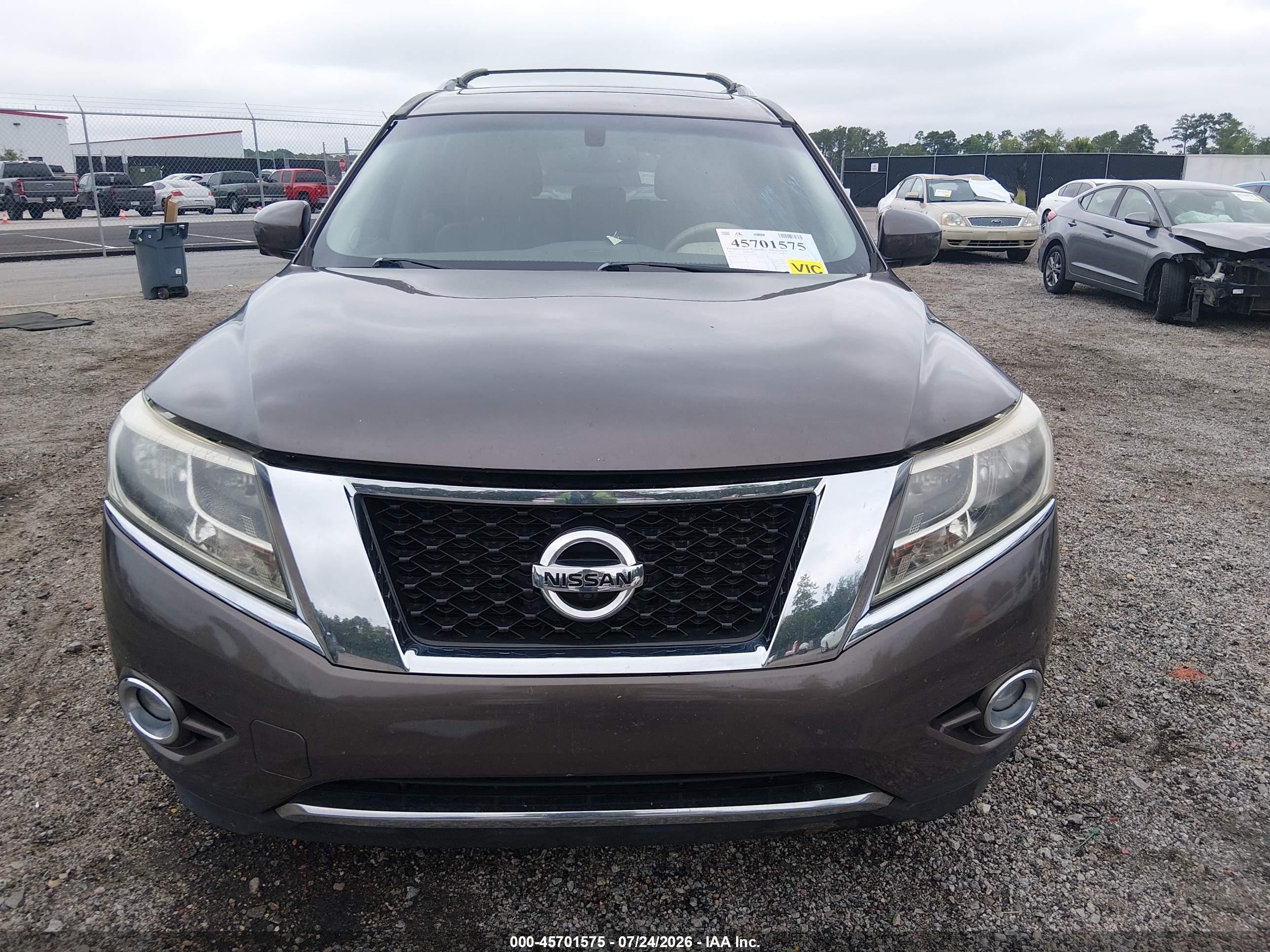 2015 Nissan Pathfinder Platinum Brown vin: 5N1AR2MN3FC678823