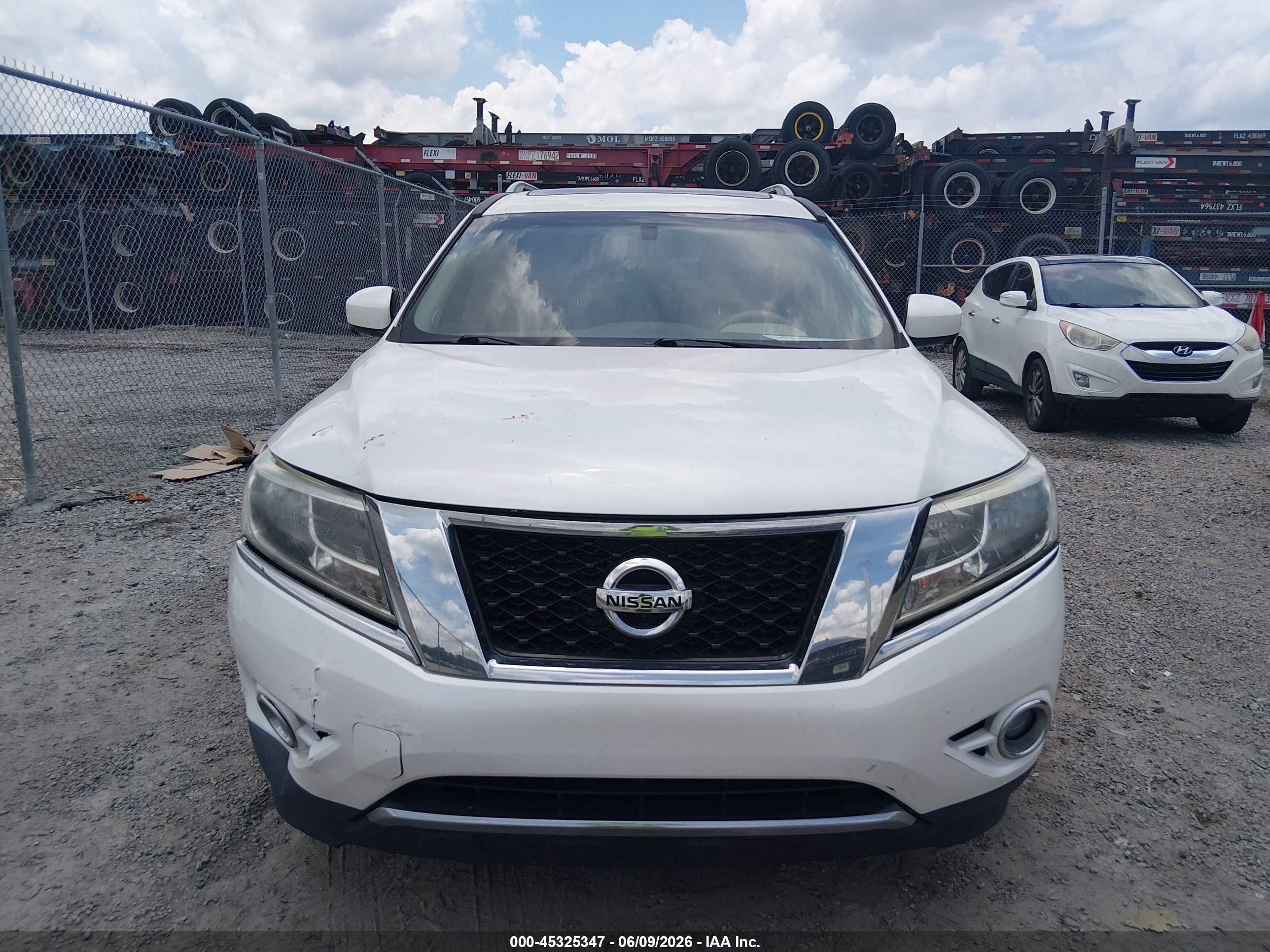 2015 Nissan Pathfinder Sl White vin: 5N1AR2MN3FC707463