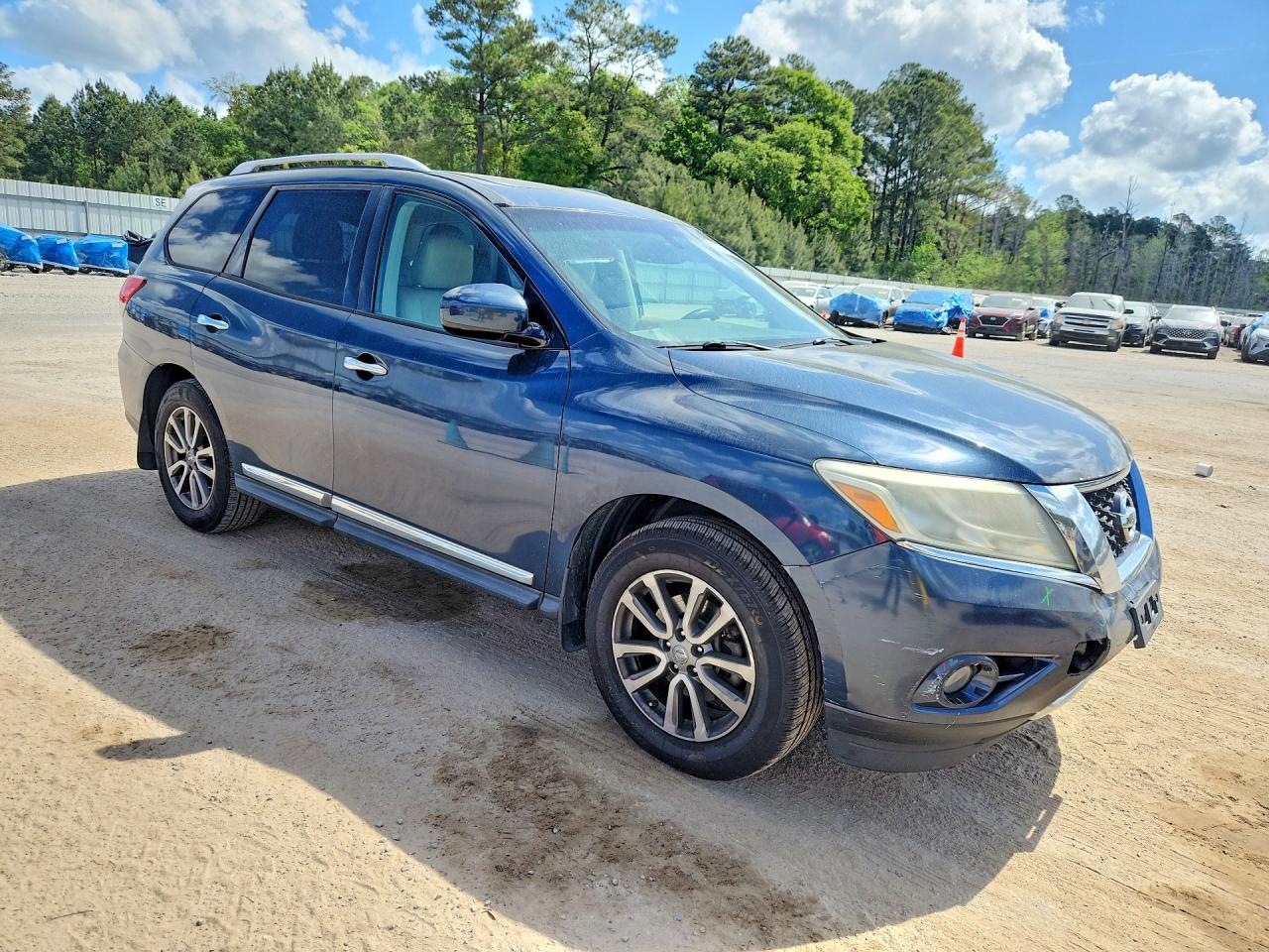 2013 Nissan Pathfinder S Blue vin: 5N1AR2MN4DC606056