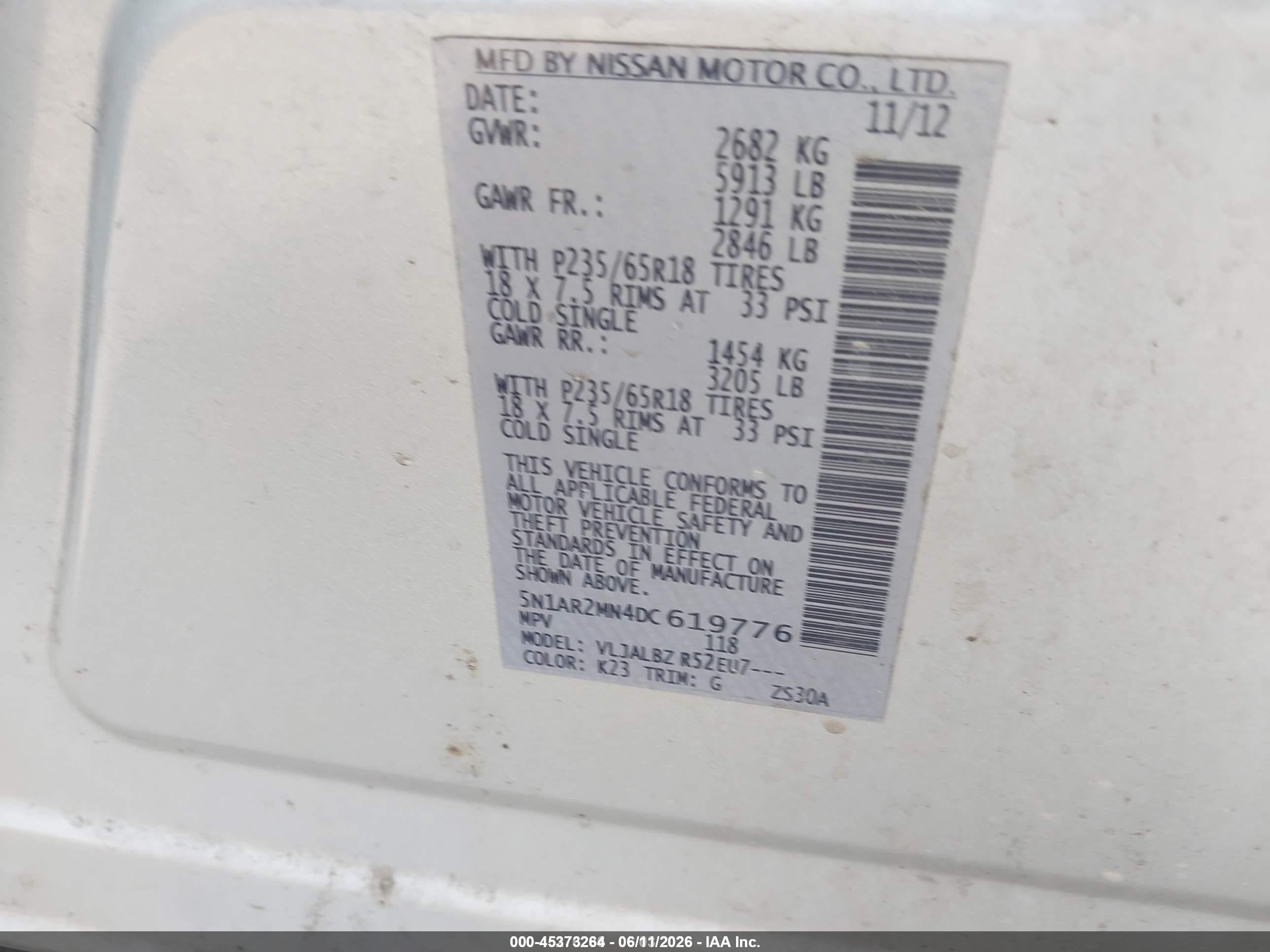 2013 Nissan Pathfinder S Silver vin: 5N1AR2MN4DC619776