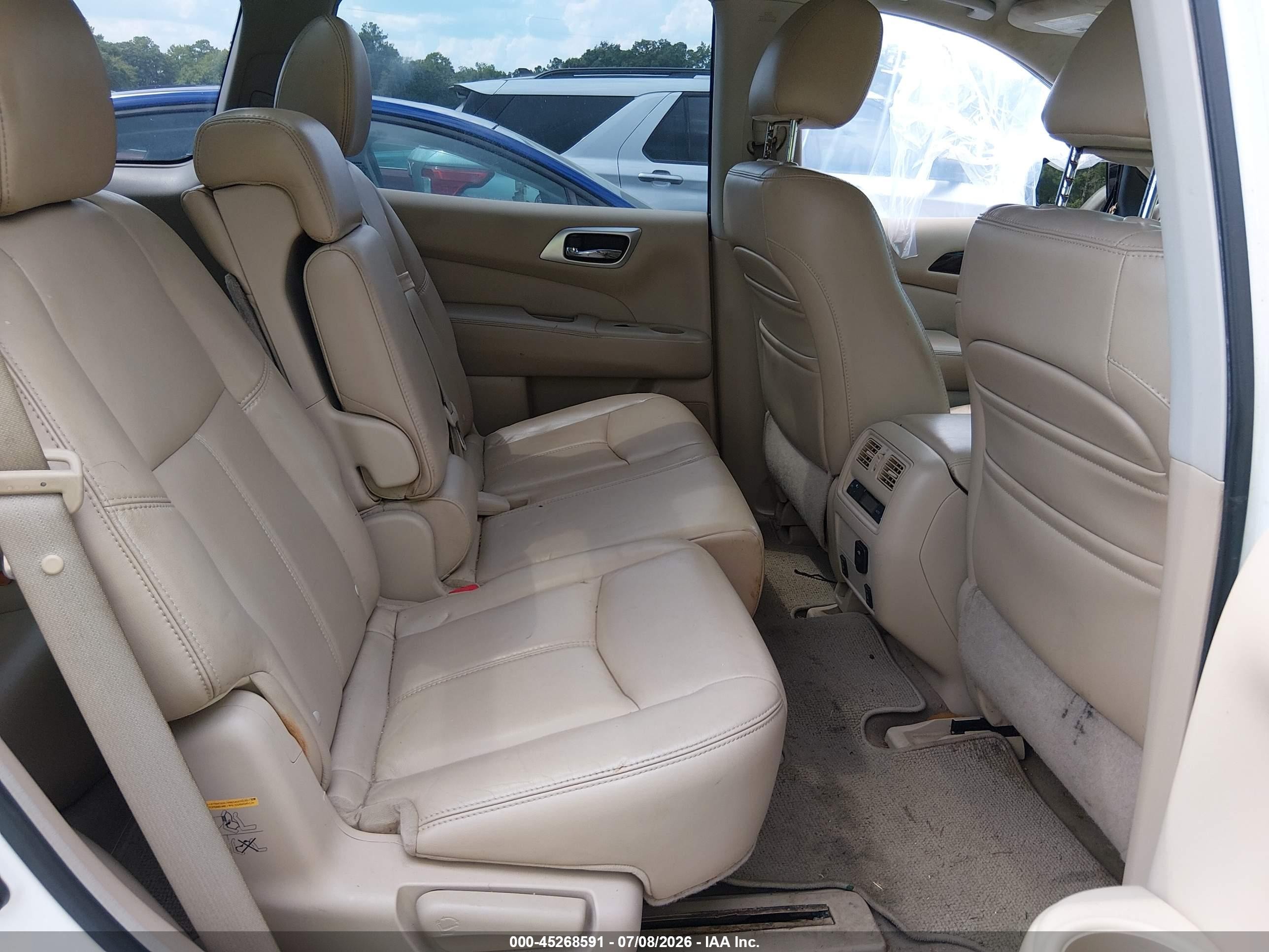 2013 Nissan Pathfinder Sl White vin: 5N1AR2MN4DC643091