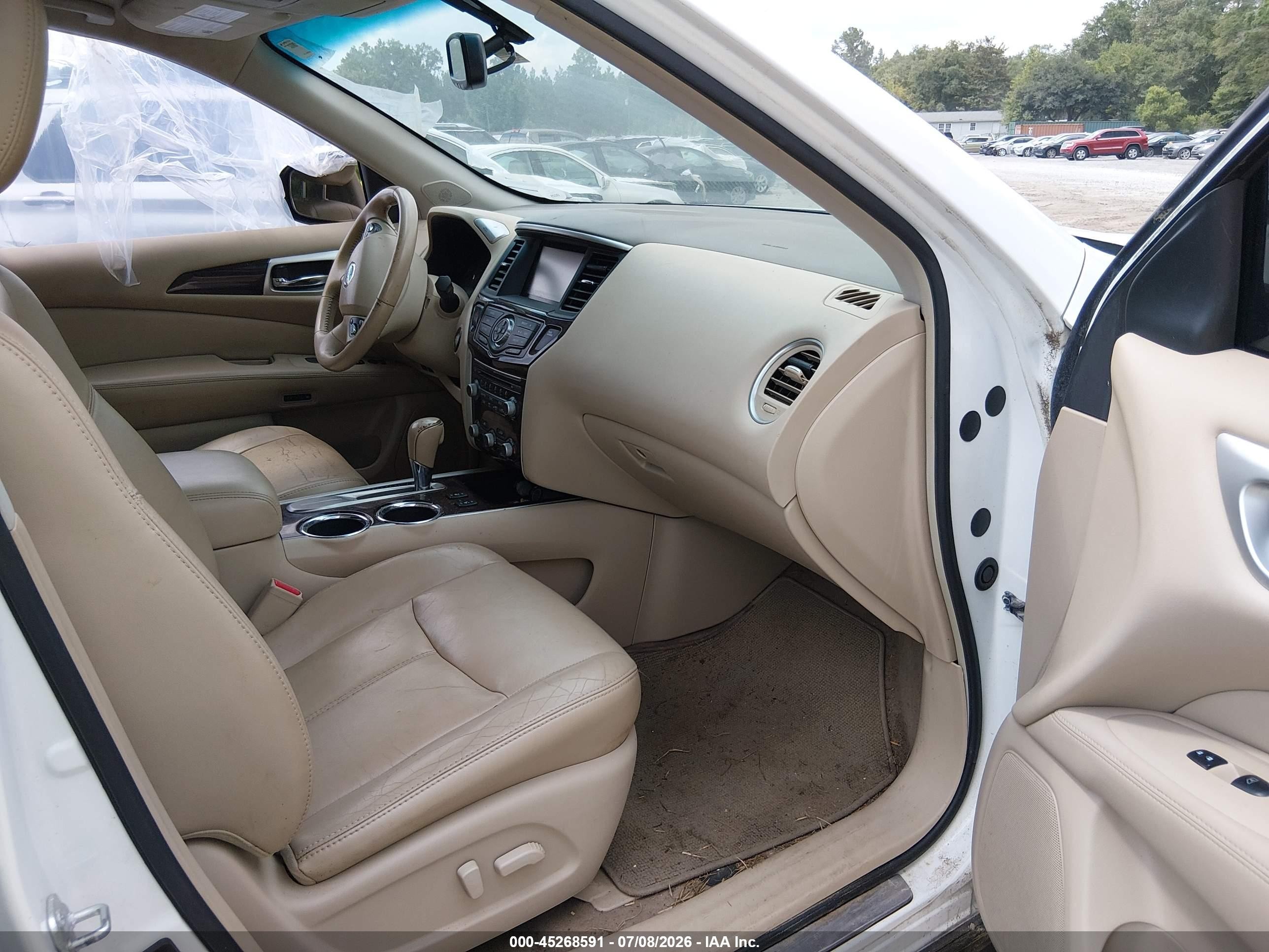 2013 Nissan Pathfinder Sl White vin: 5N1AR2MN4DC643091