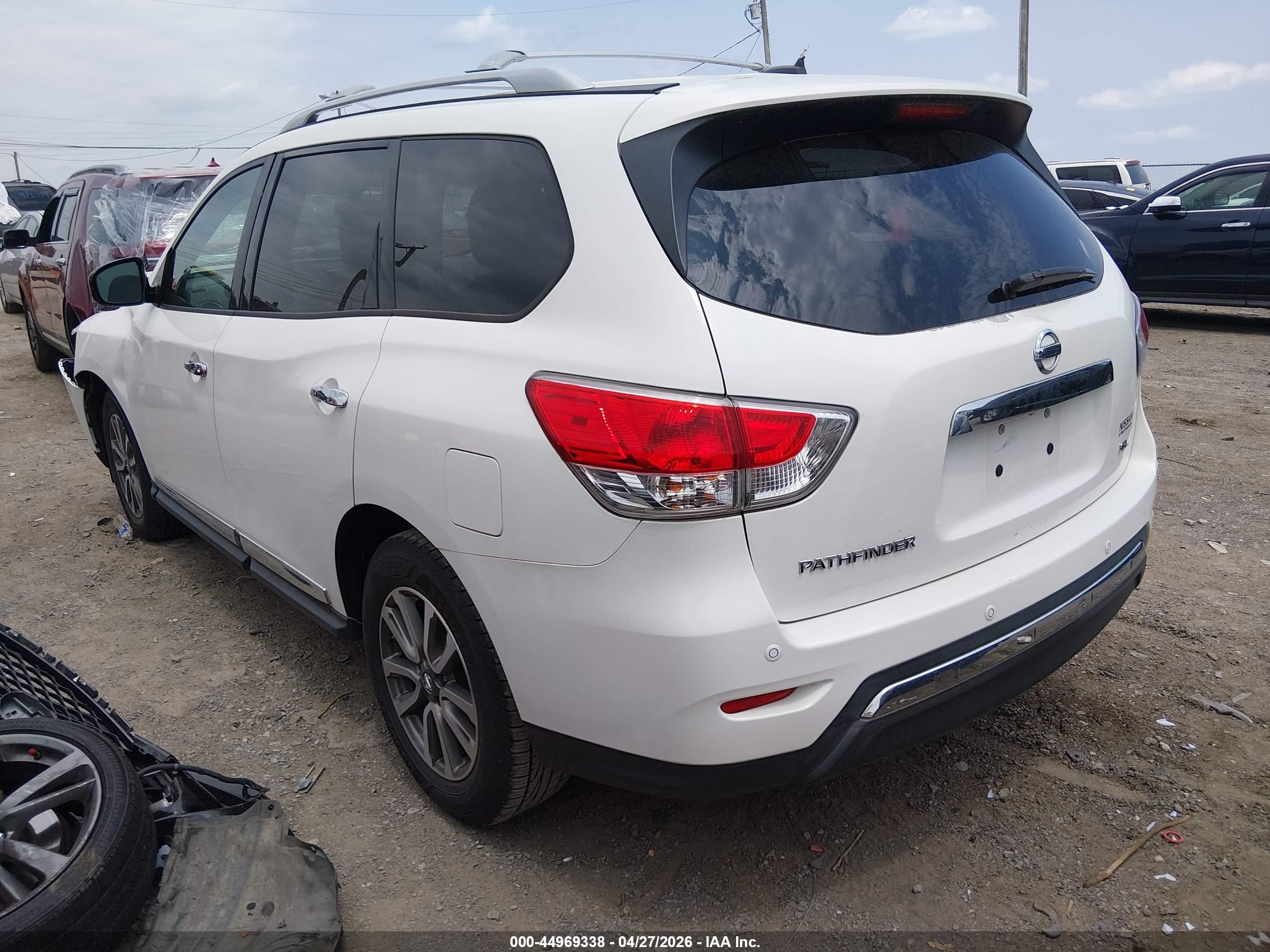 2013 Nissan Pathfinder Sl White vin: 5N1AR2MN4DC653412
